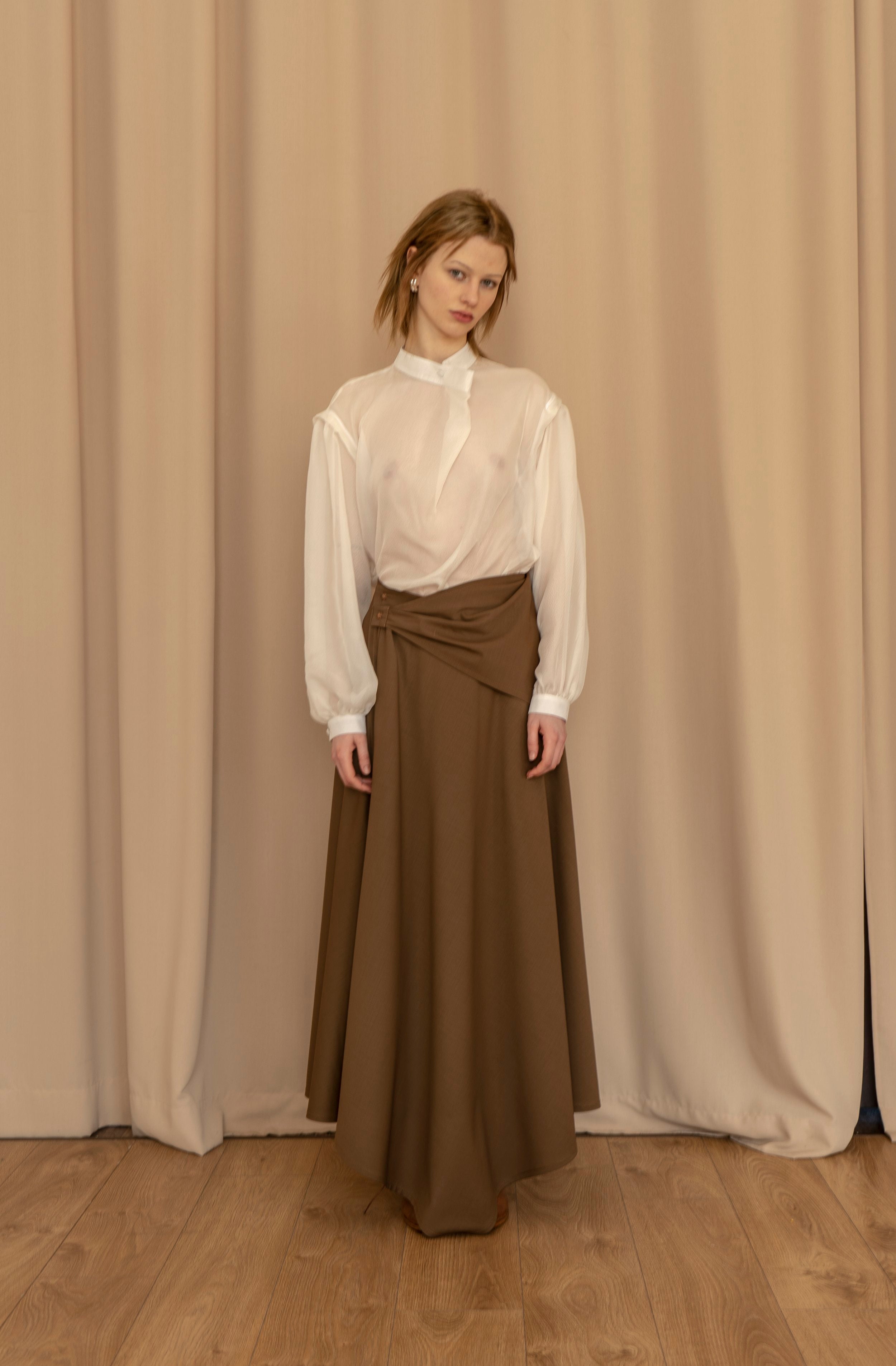 KM by LANGE Palianytsia Skirt - Brown