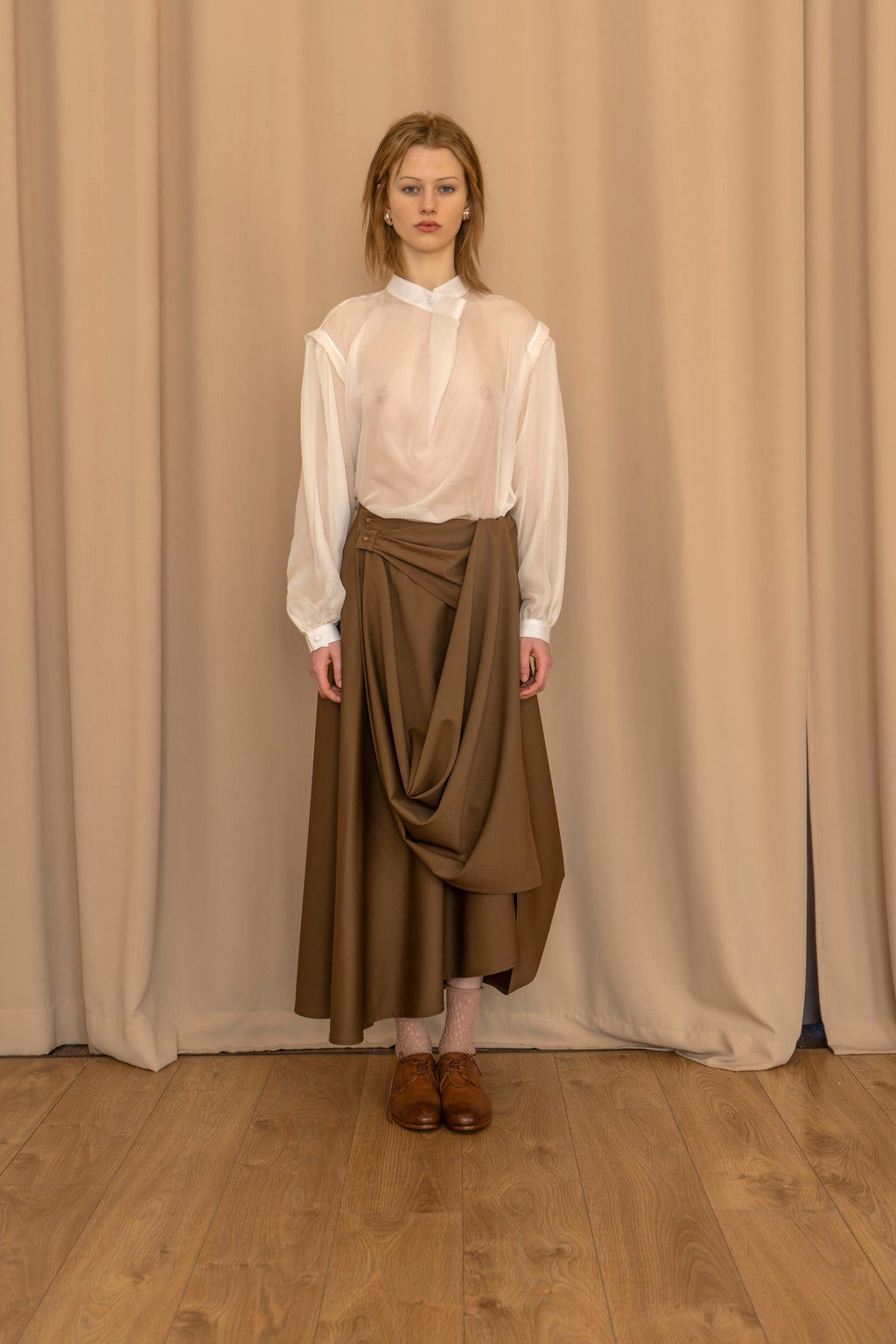 KM by LANGE Palianytsia Skirt - Brown