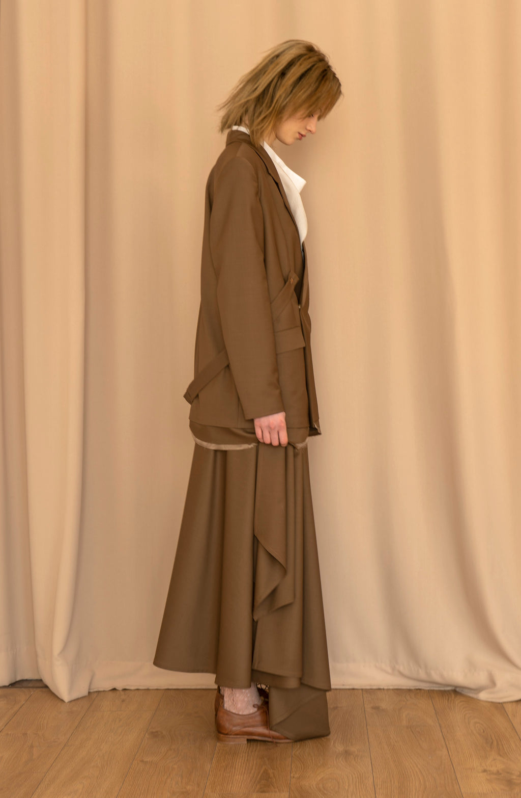 KM by LANGE Palianytsia Skirt - Brown