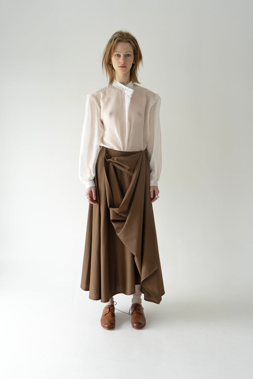 KM by LANGE Palianytsia Skirt - Brown