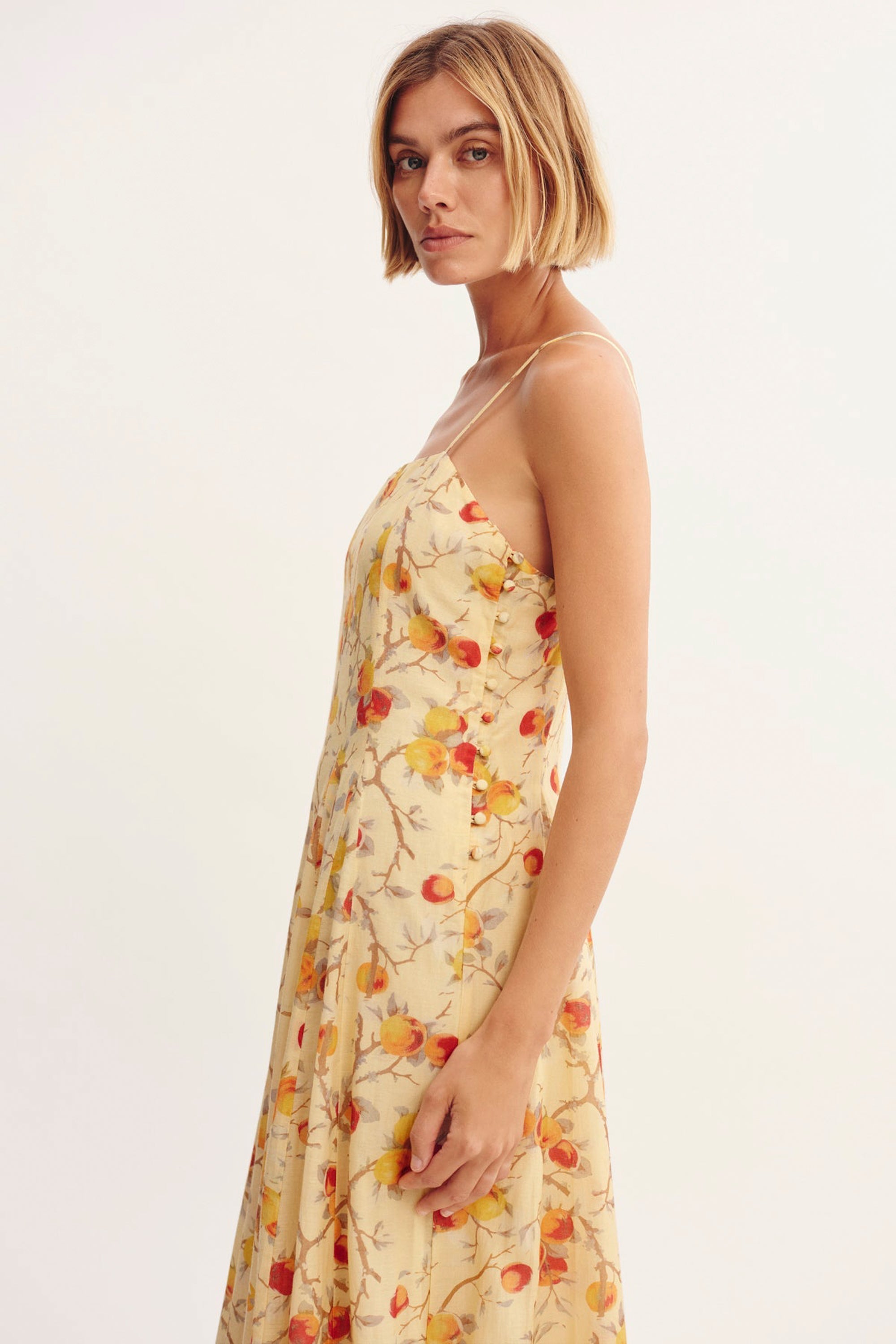 Posse Paloma Sq-Neck Dress - Citrus Floral