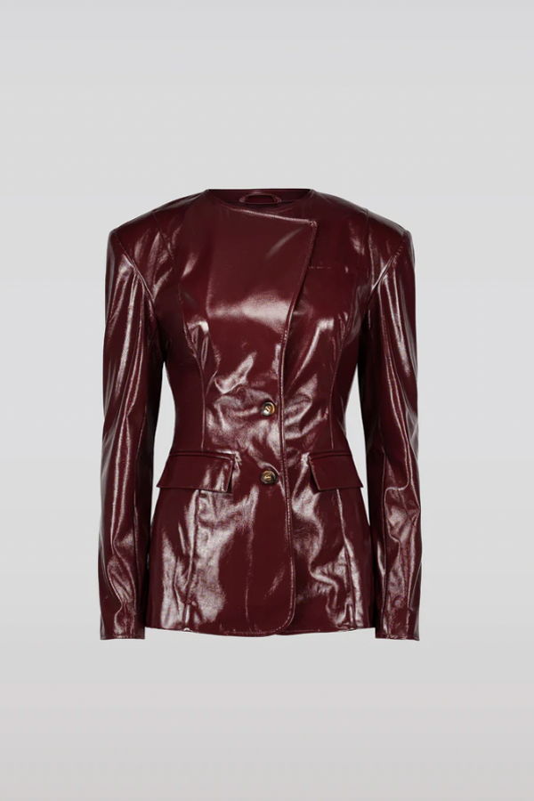 SAEMDI Patent Sculptural Suit Jacket