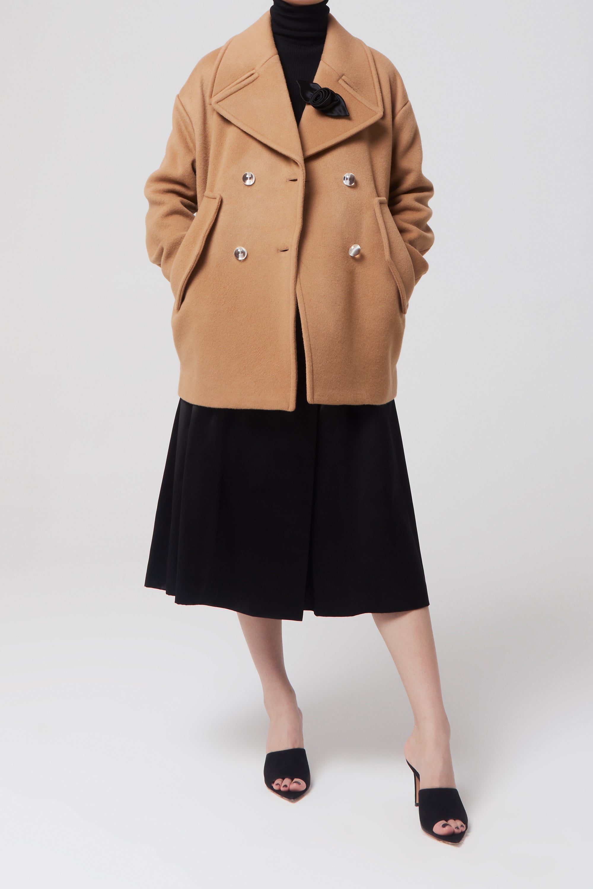 Rochas Peacoat - Dark Beige