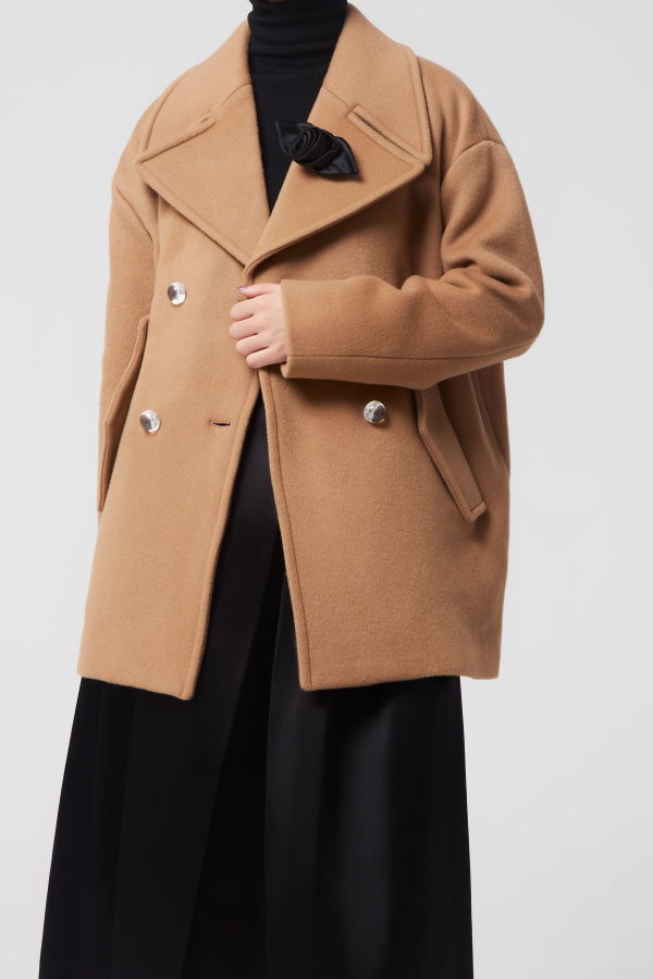 Rochas Peacoat - Dark Beige