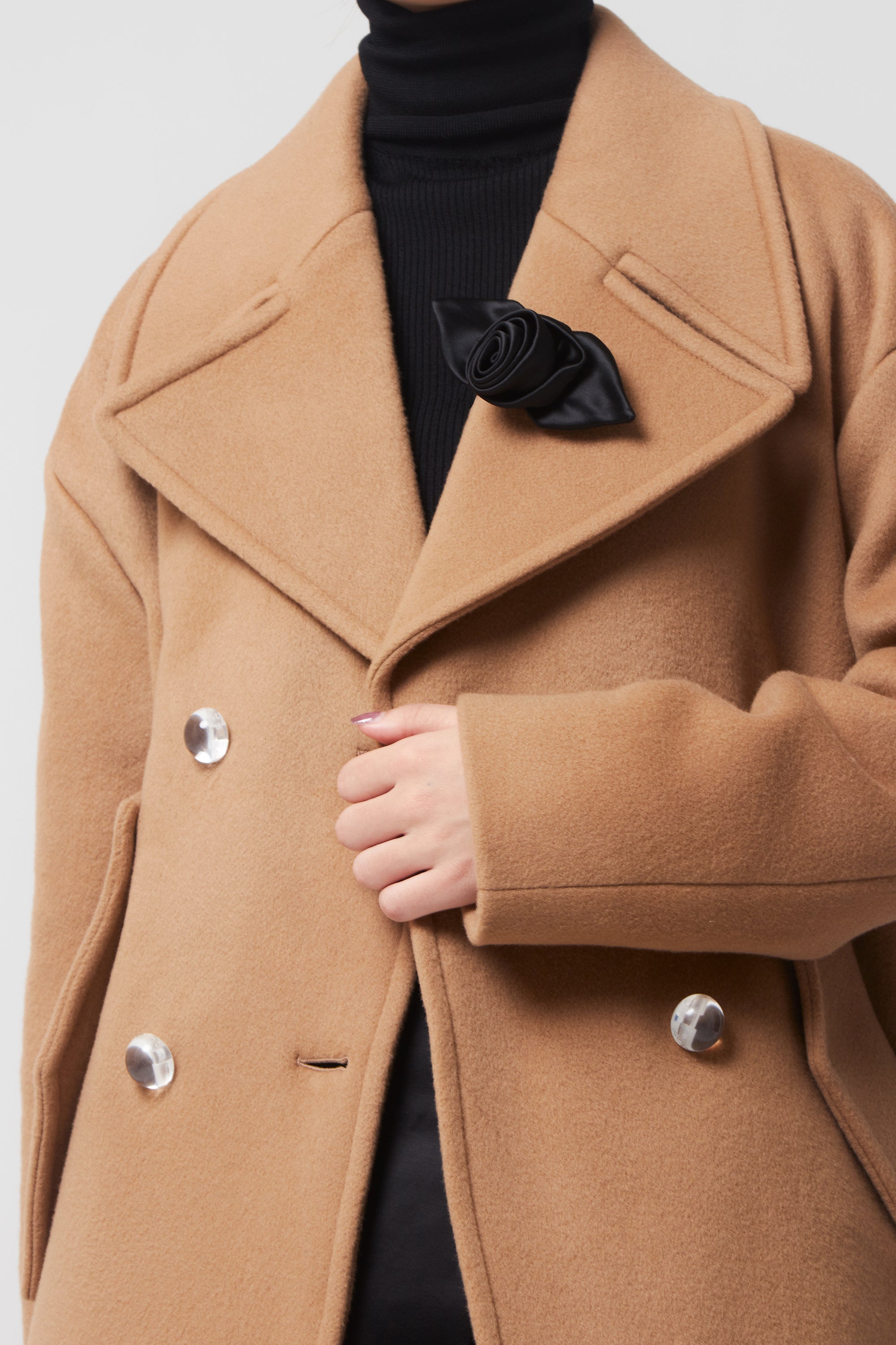 Rochas Peacoat - Dark Beige