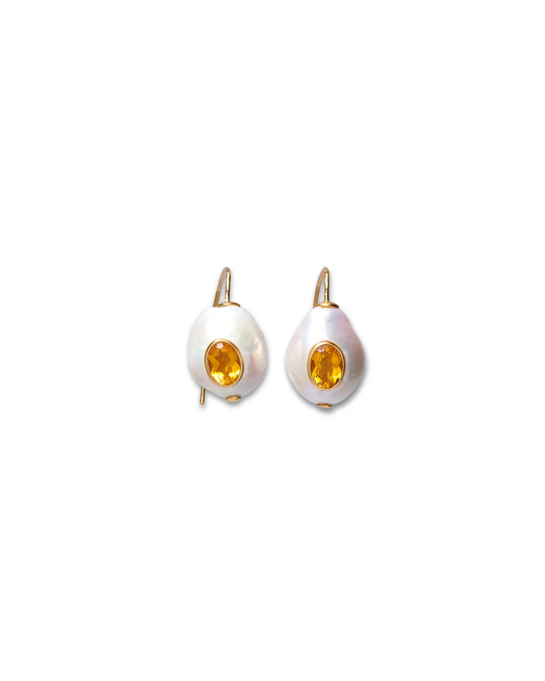 Lizzie Fortunato PEARL PABLO EARRINGS - CITRINE