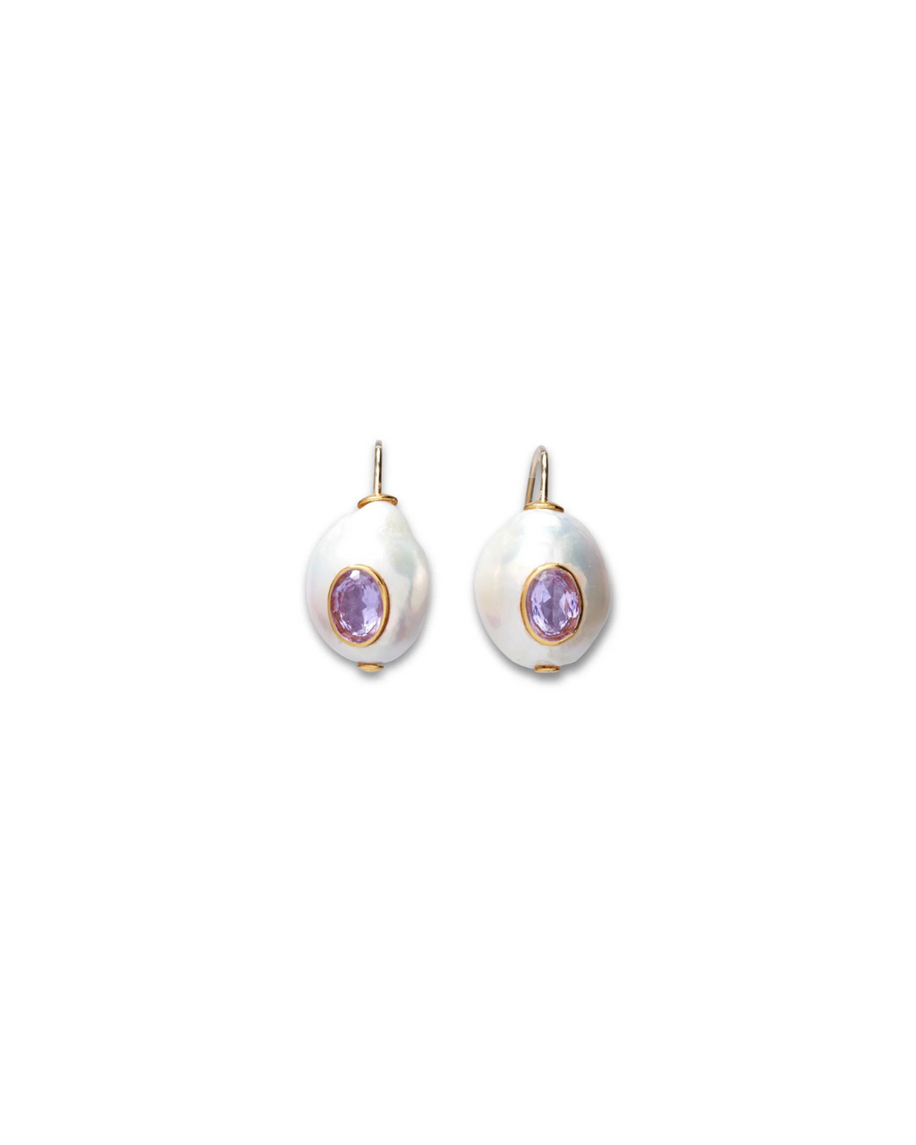 Lizzie Fortunato Pearl Pablo Earrings - Pink Amethyst