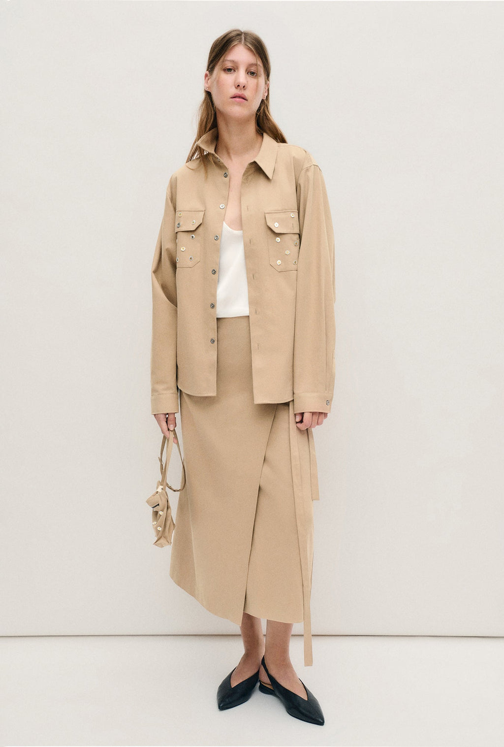 Silk Laundry Pearl Shirt - Cowrie