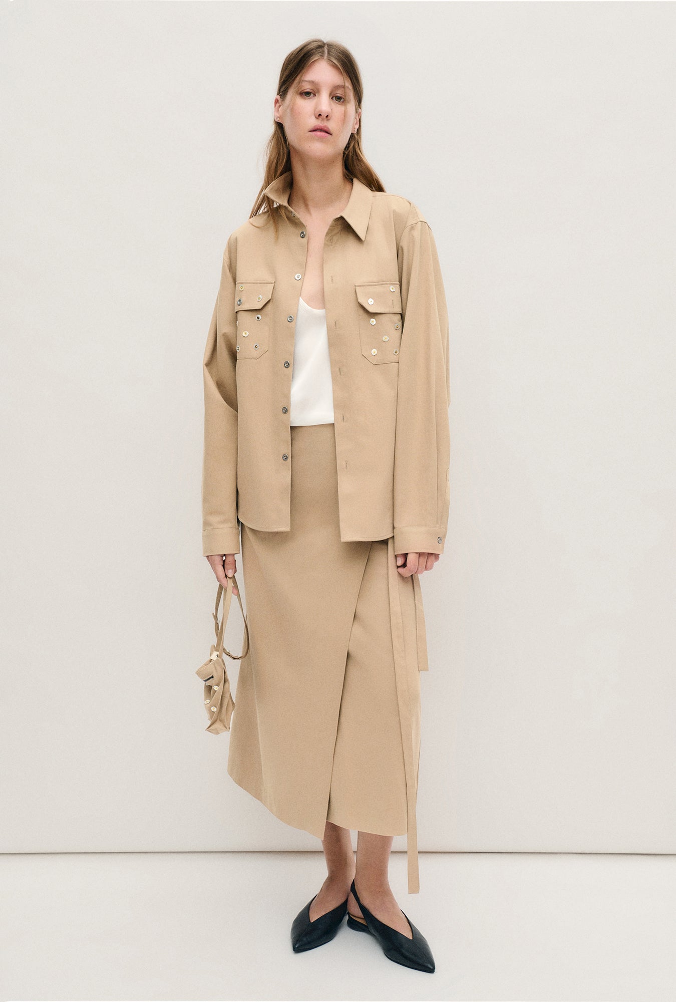 Silk Laundry Pearl Shirt - Cowrie