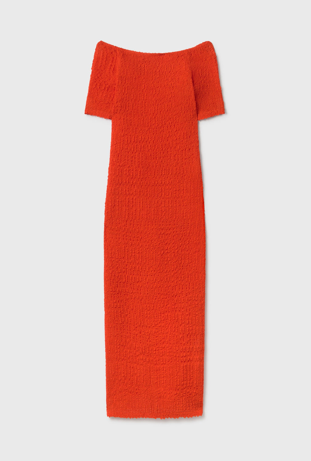 Silk Laundry Pebble Off The Shoulder Dress - Snapper