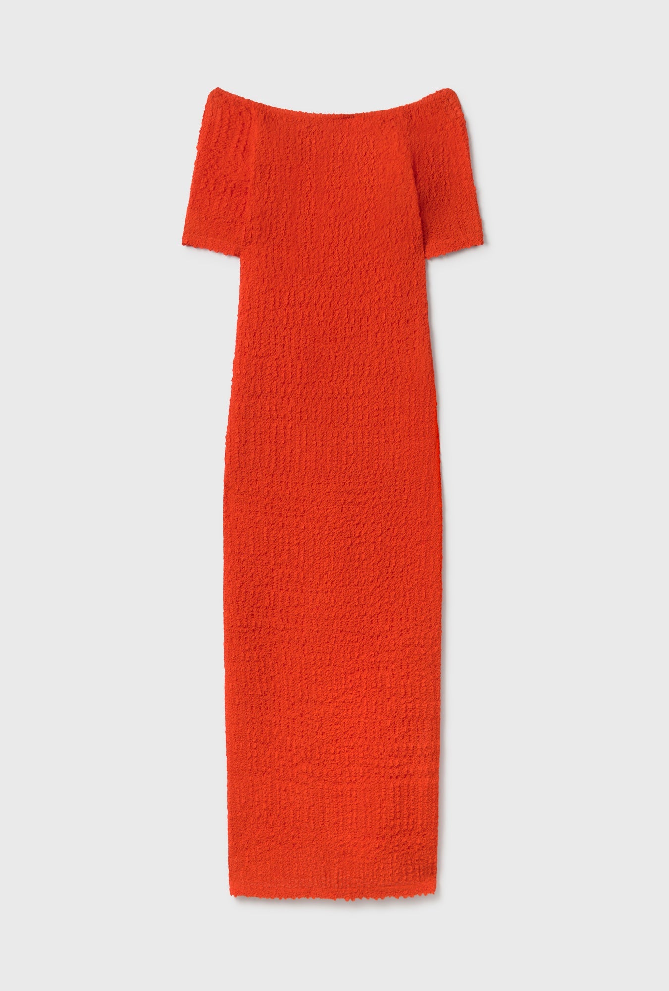 Silk Laundry Pebble Off The Shoulder Dress - Snapper