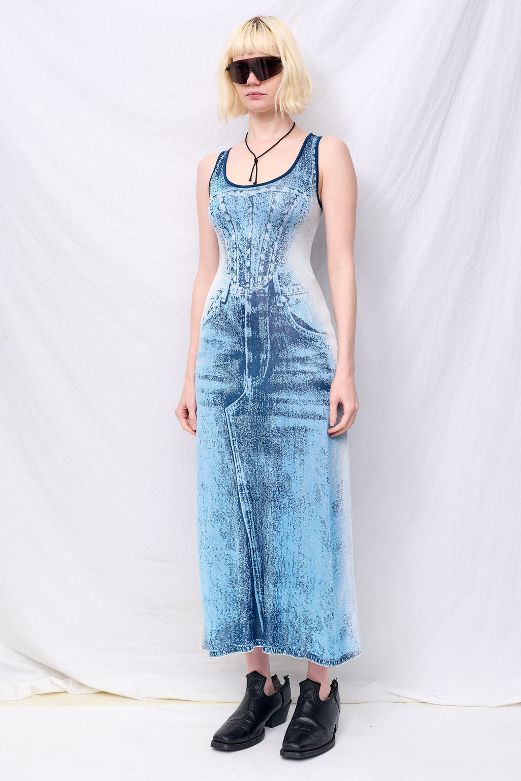 PH5 Blue Aspen Denim Tank Dress