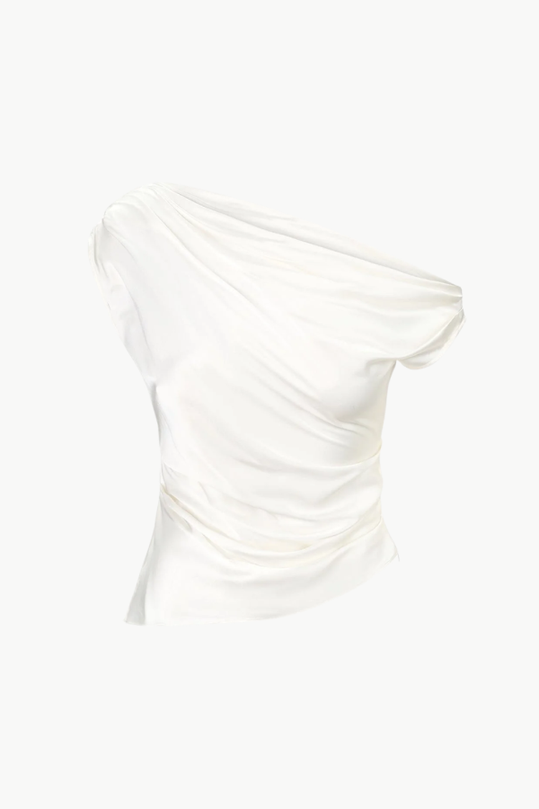 Staud Phare Silk Top - Ivory