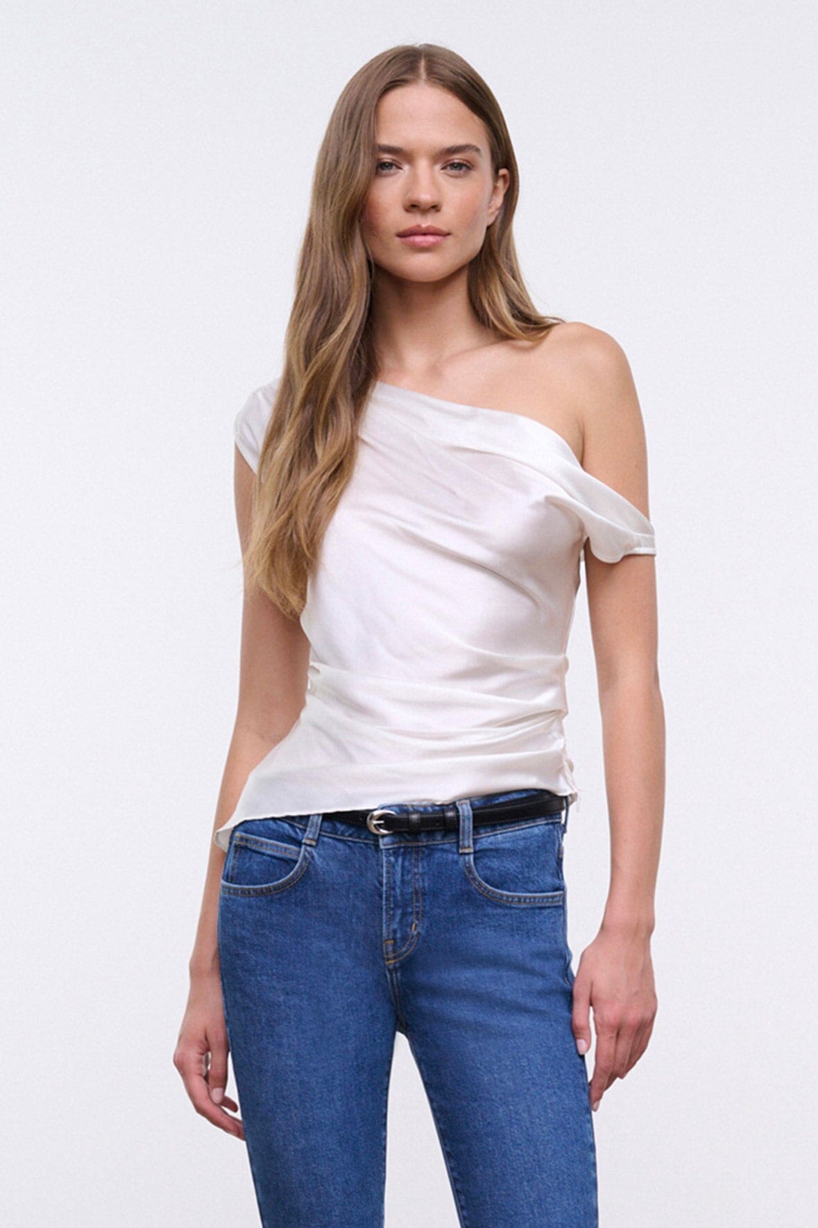 Staud Phare Silk Top - Ivory