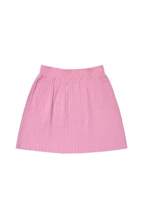 Ali Golden Pleated Mini Skirt