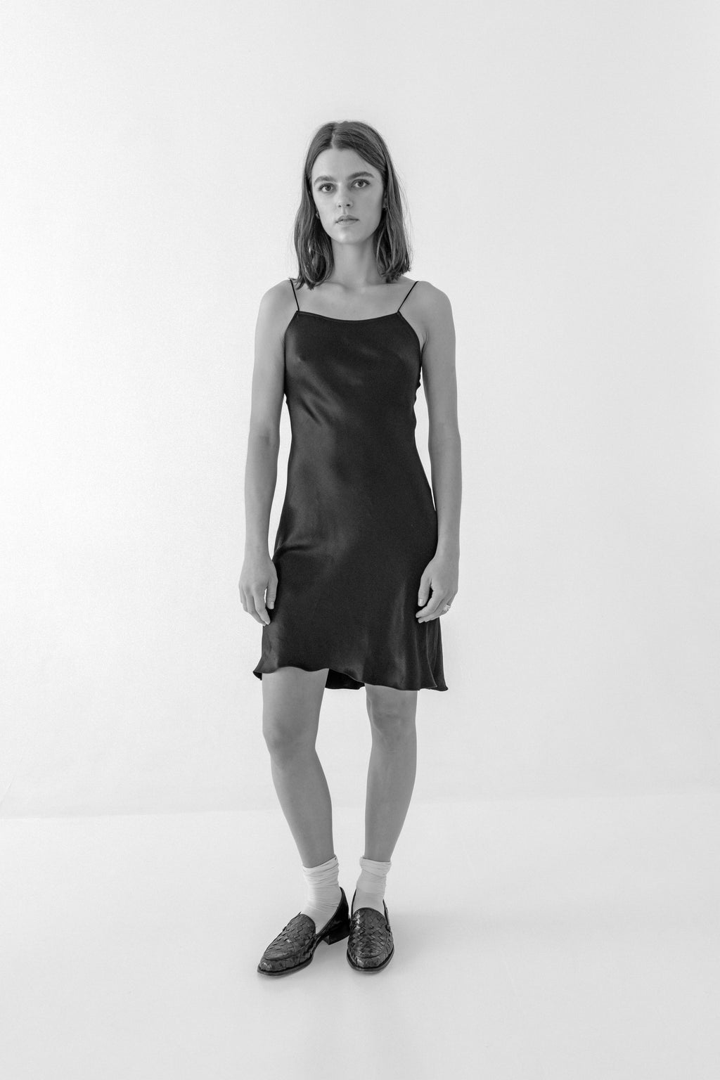 K M by L A N G E Prostokvasha Mini Slip Dress - Black