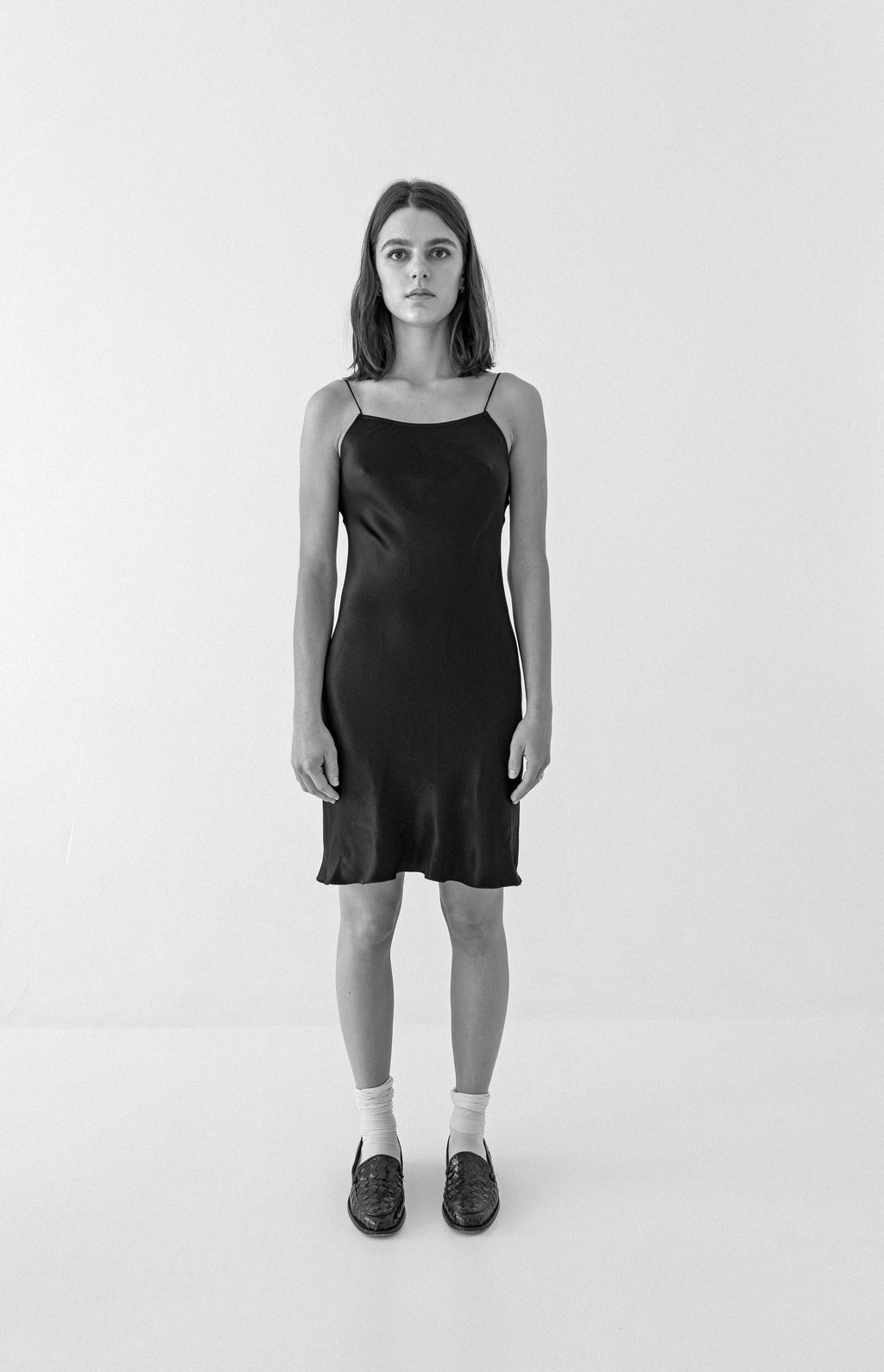K M by L A N G E Prostokvasha Mini Slip Dress - Black