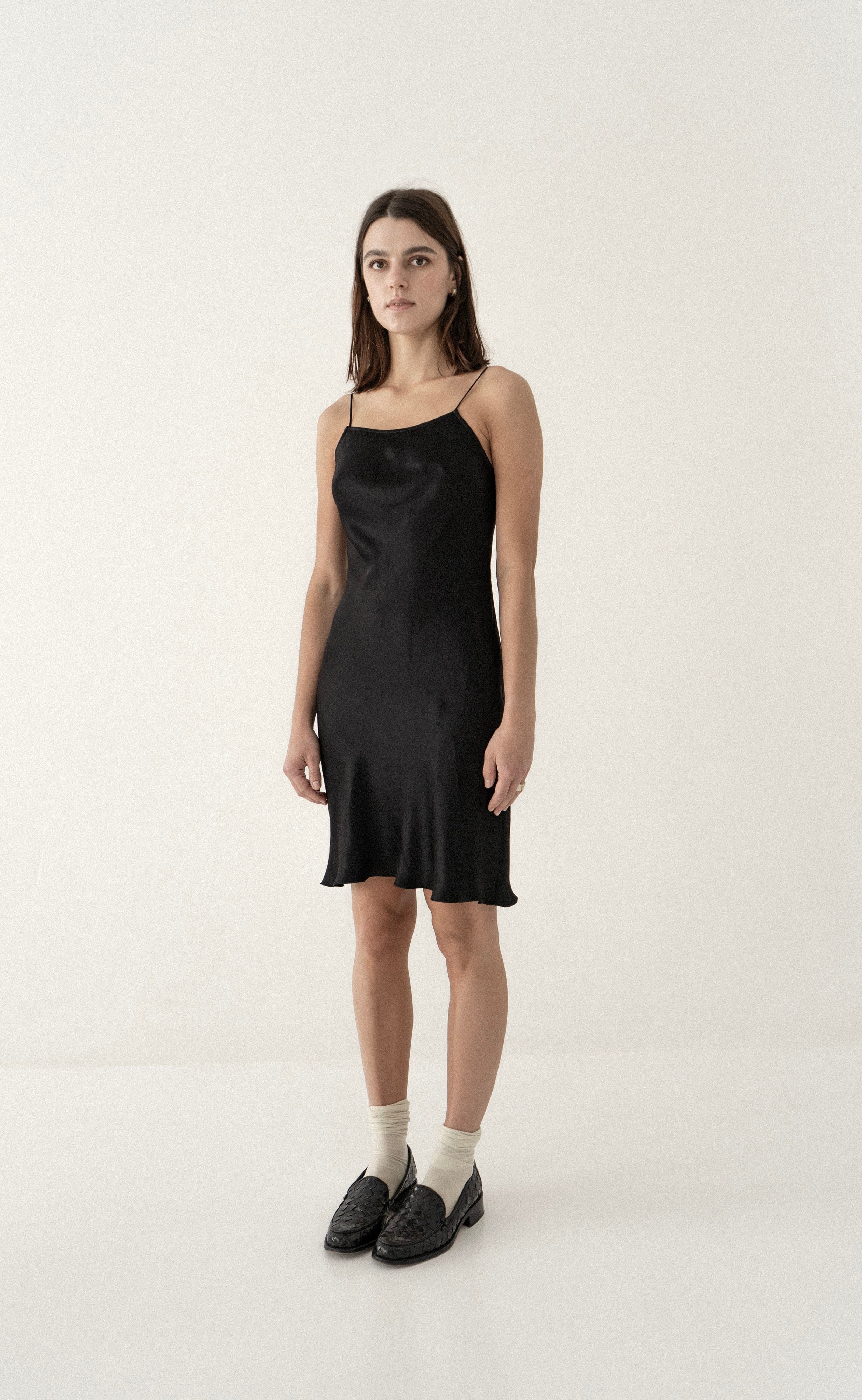 K M by L A N G E Prostokvasha Mini Slip Dress - Black