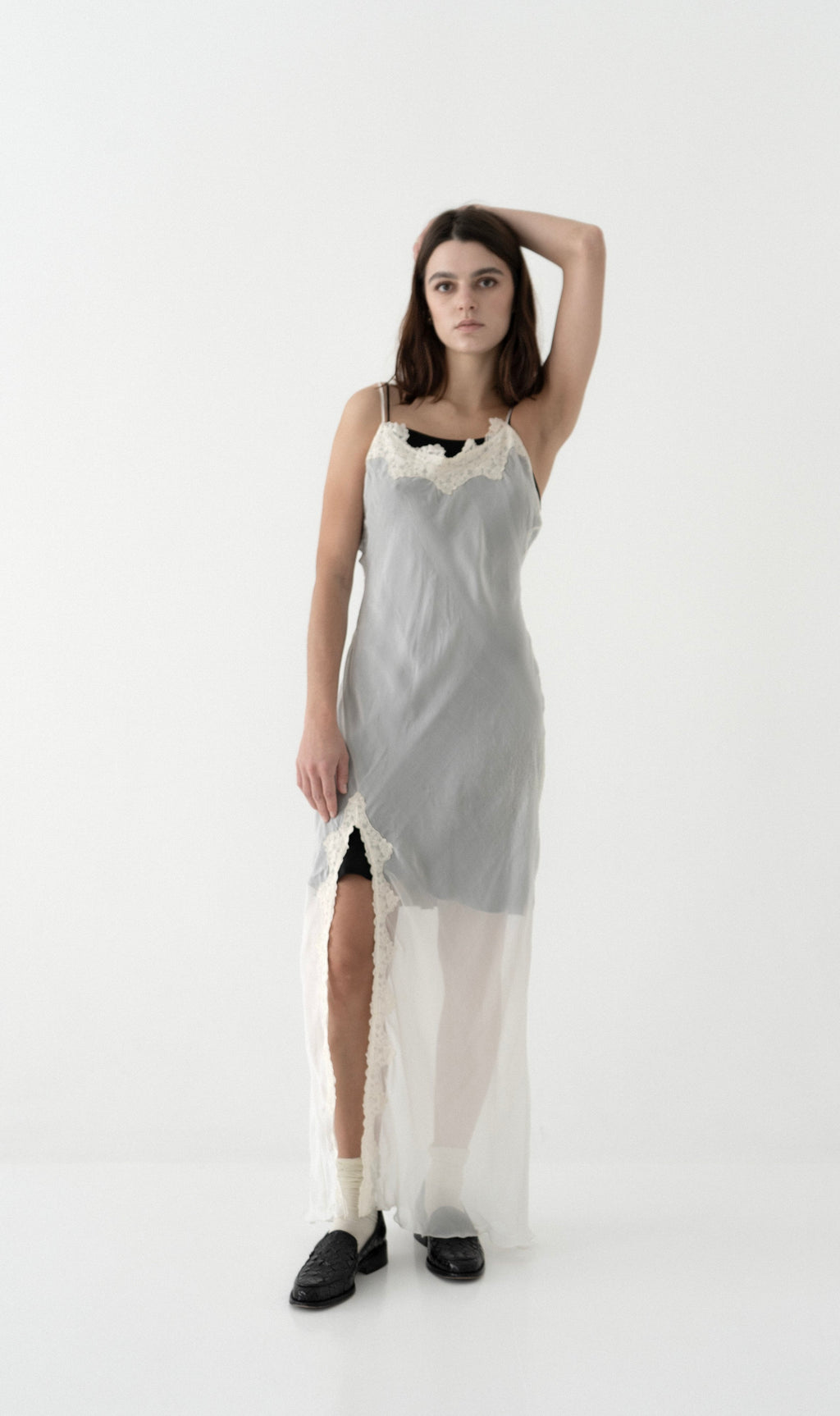 K M by L A N G E Prostokvasha Mini Slip Dress - Black