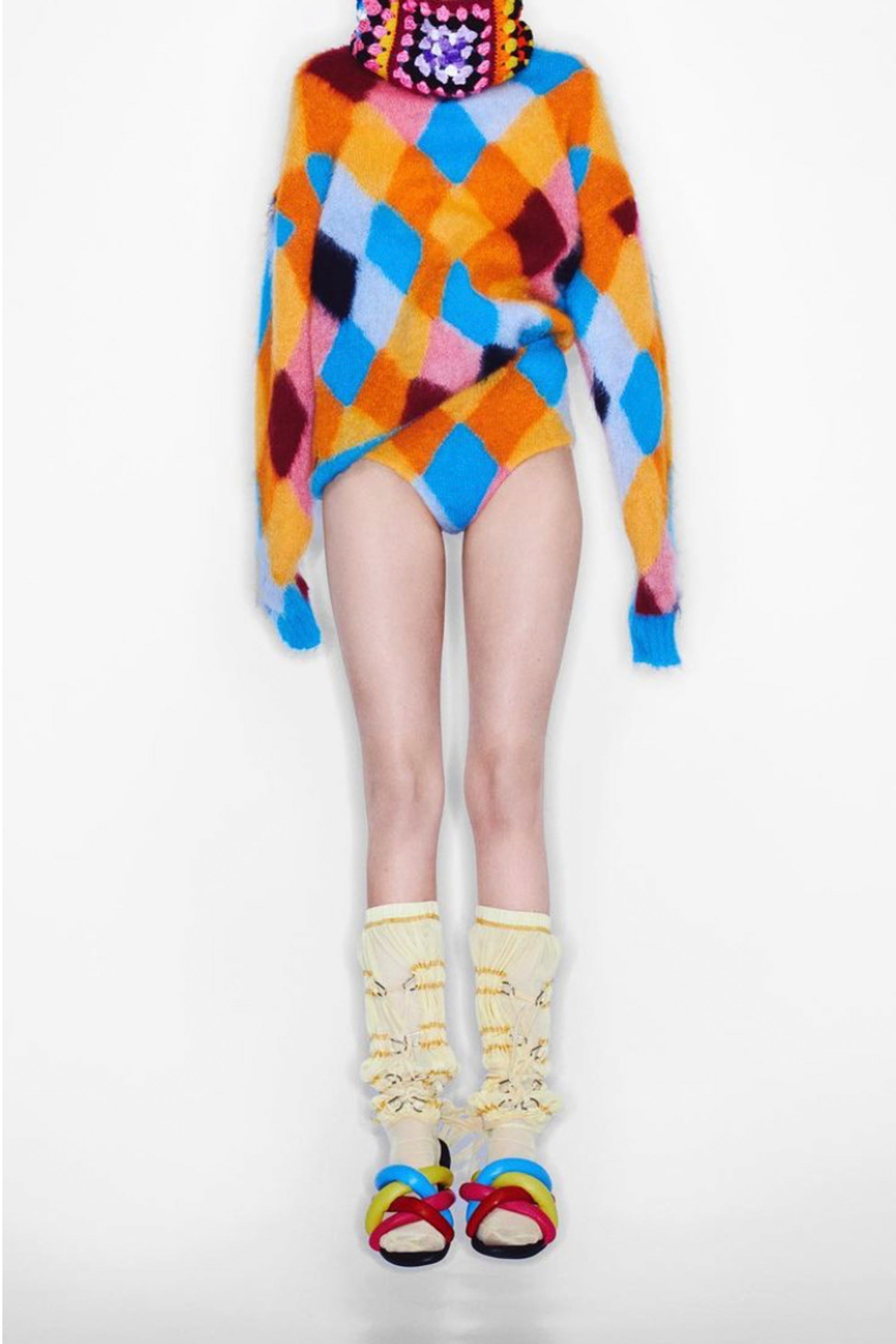 Nina Ricci Long Sleeve Pullover - Multico Bleu/Or