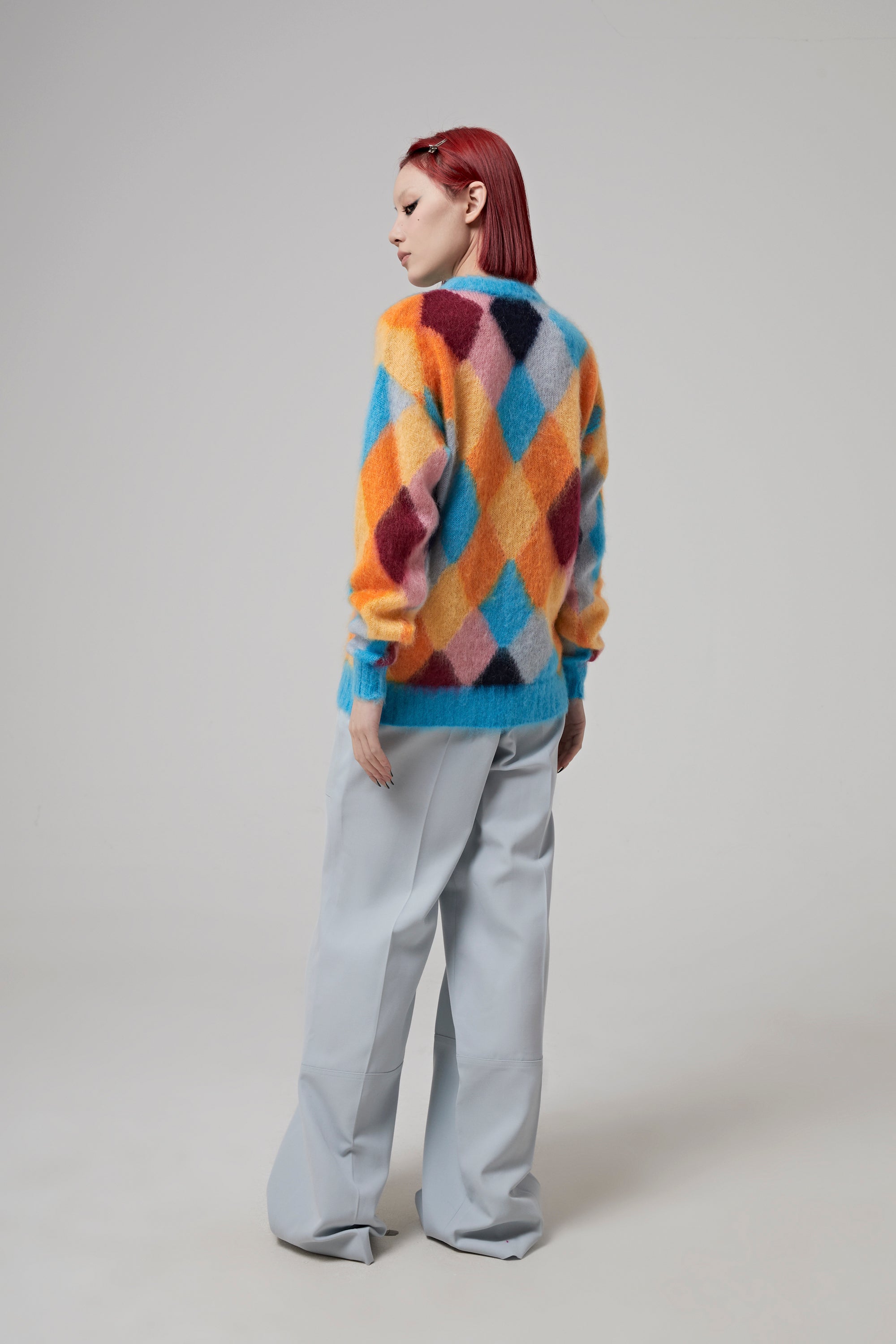 Nina Ricci Long Sleeve Pullover - Multico Bleu/Or