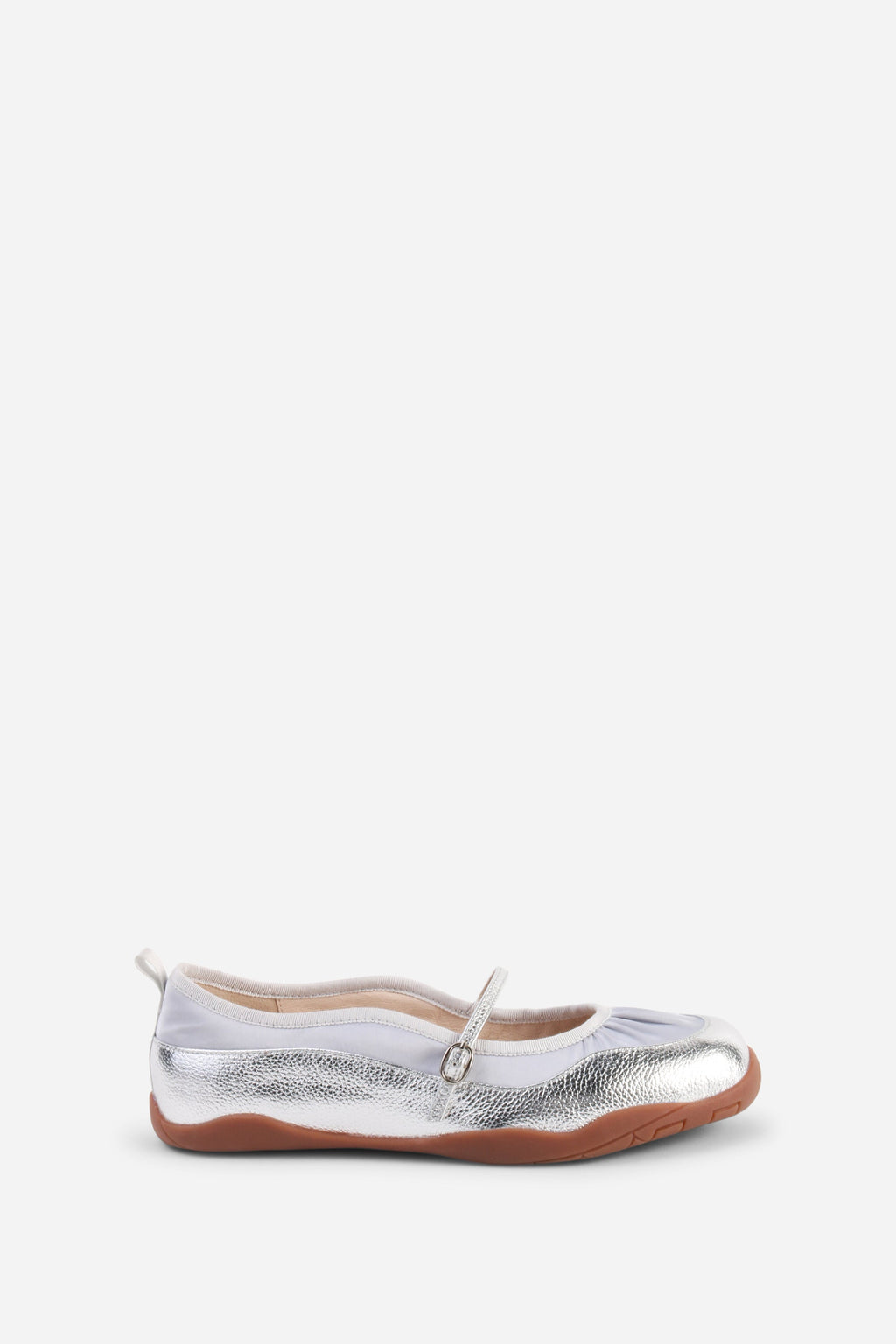 "INTENTIONALLY __________." Pulse Leather Mary Jane Ballet Sneaker Flat - Mercury