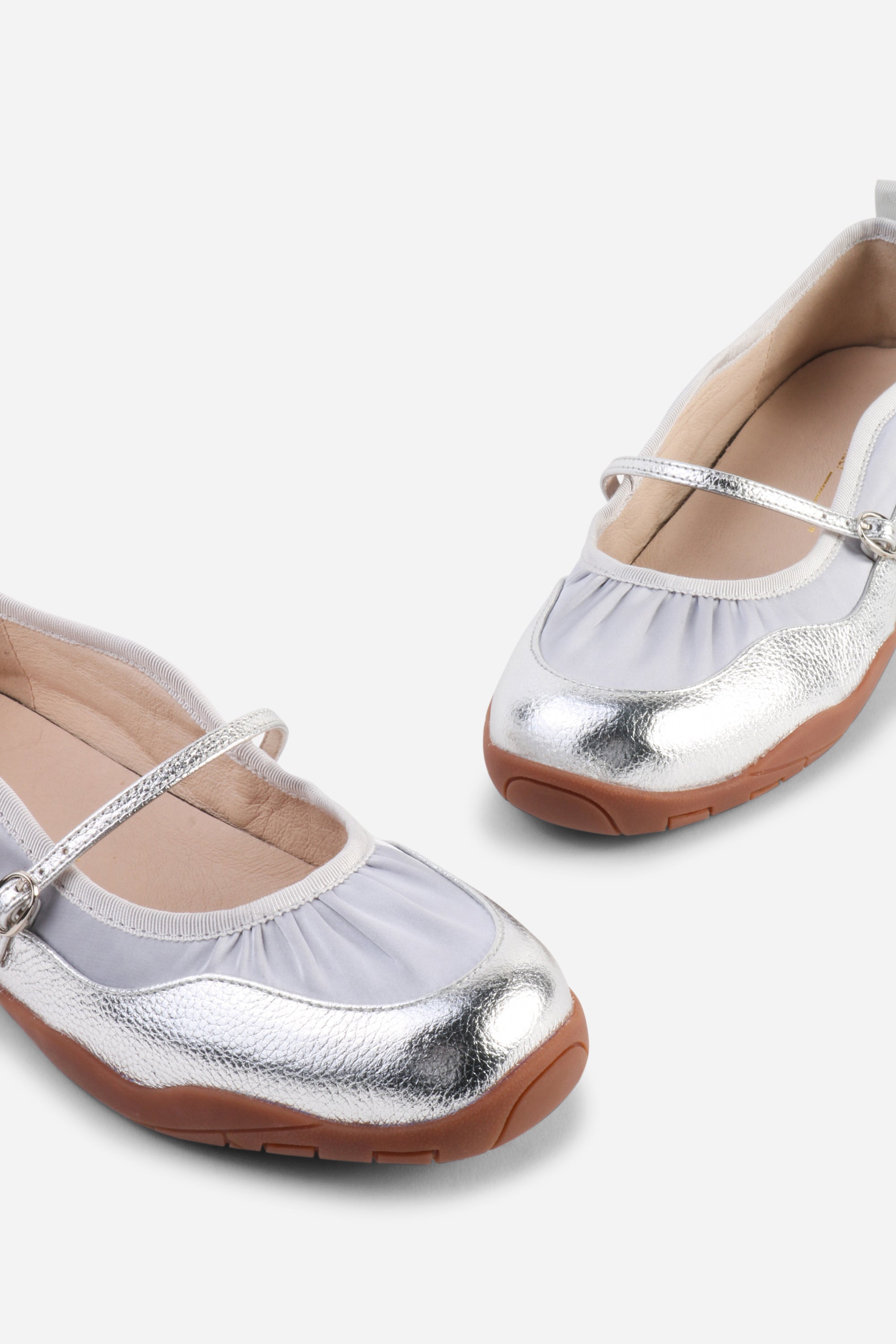 "INTENTIONALLY __________." Pulse Leather Mary Jane Ballet Sneaker Flat - Mercury