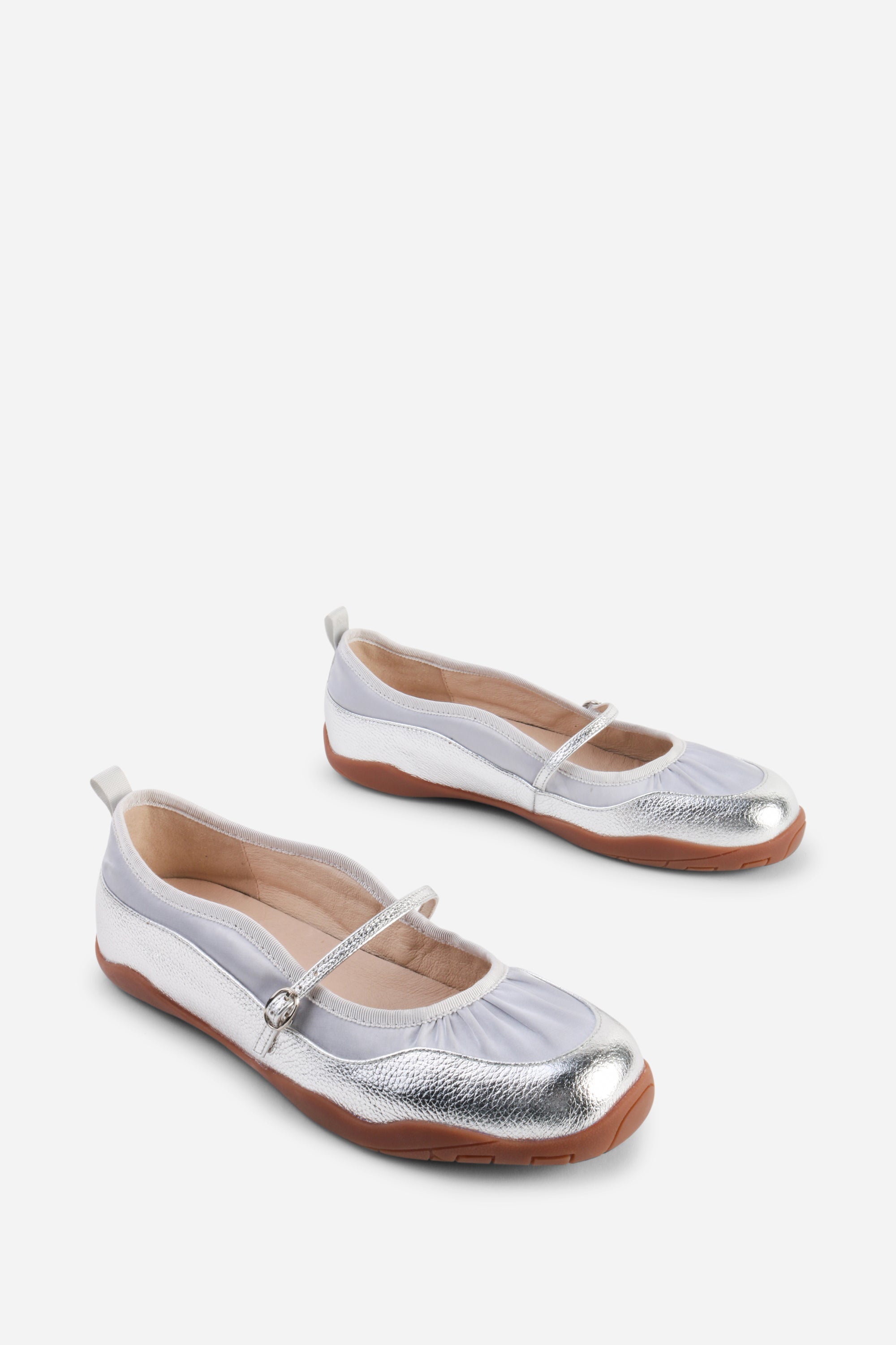 "INTENTIONALLY __________." Pulse Leather Mary Jane Ballet Sneaker Flat - Mercury