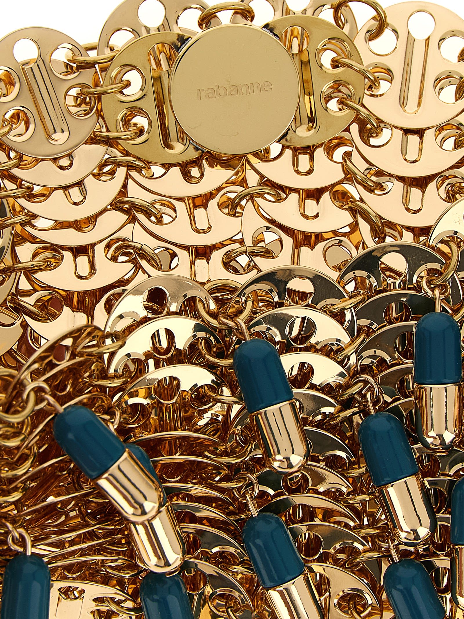 Rabanne 1969 Nano Pils Shoulder Bag - Gold