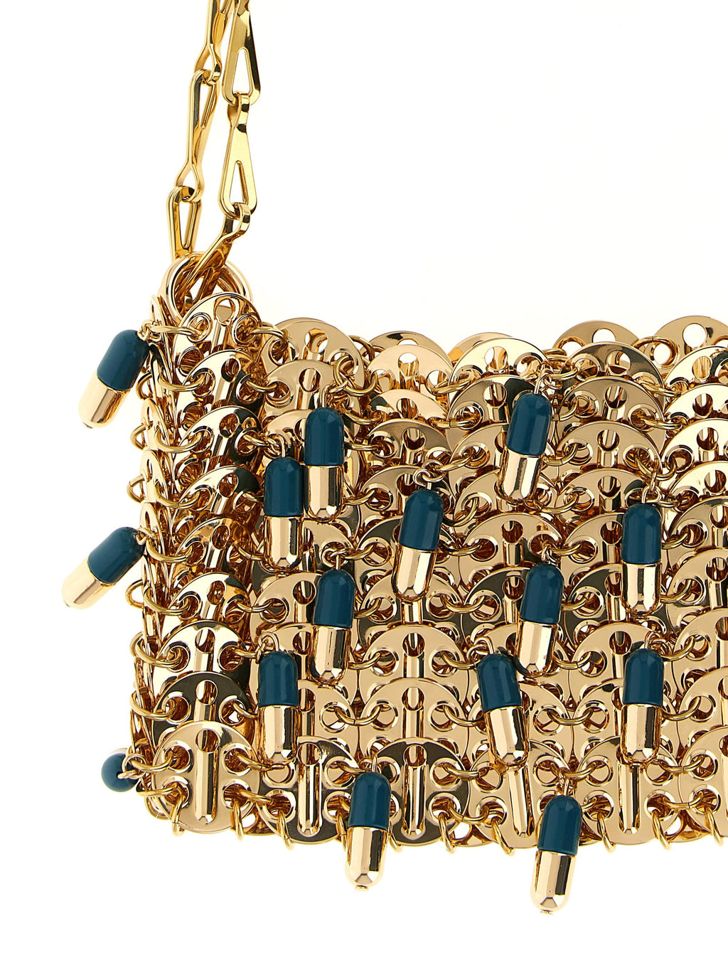 Rabanne 1969 Nano Pils Shoulder Bag - Gold