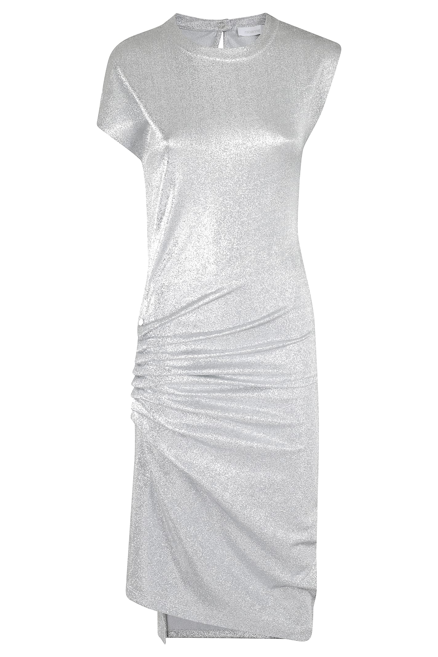 Rabanne Dress With Drape - Silver