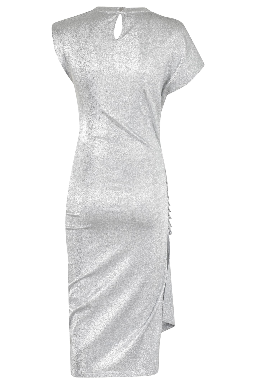 Rabanne Dress With Drape - Silver
