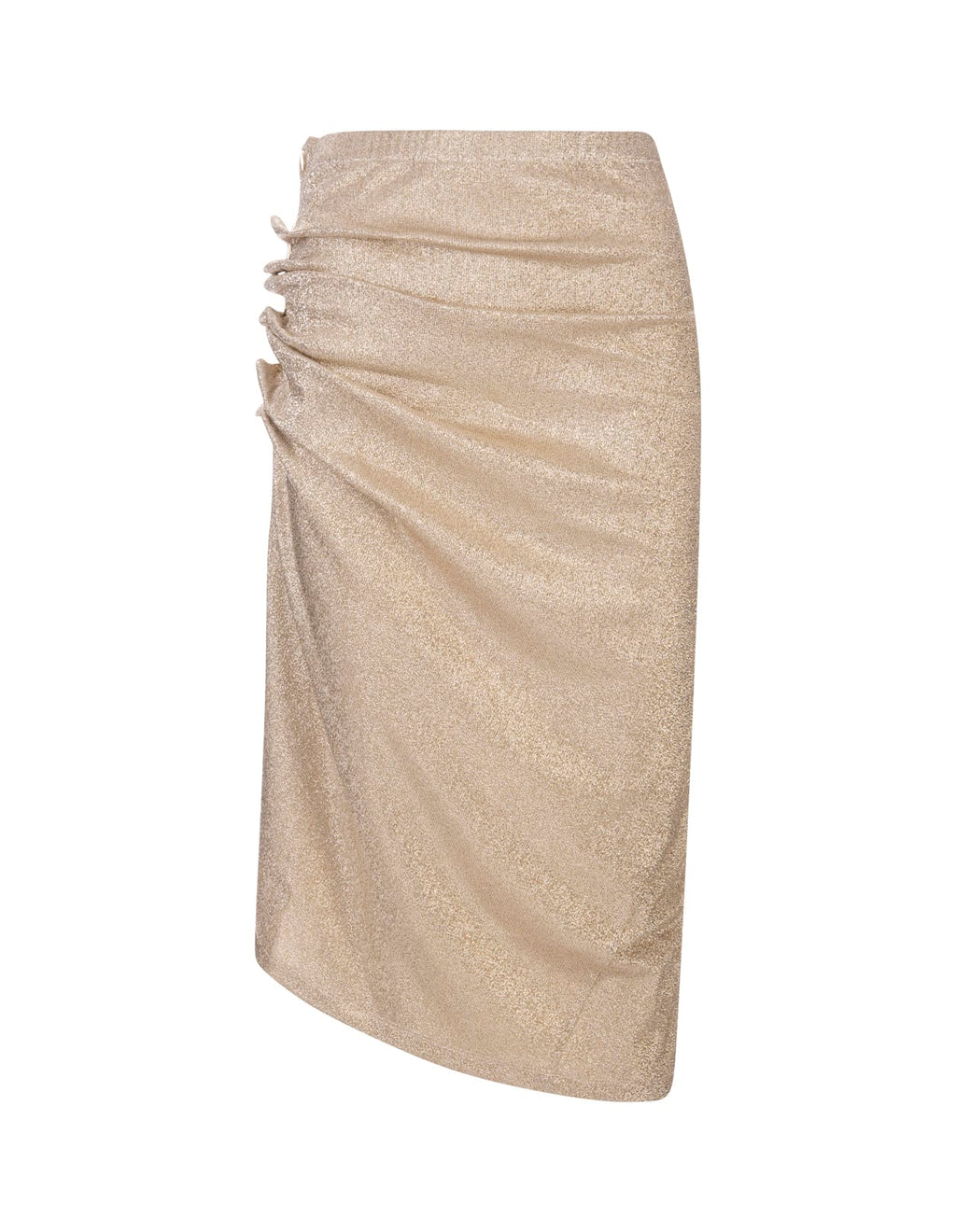 Rabanne Gold Lurex Midi Skirt - Gold