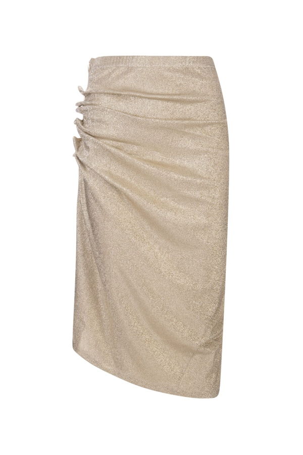 Rabanne Gold Lurex Midi Skirt - Gold