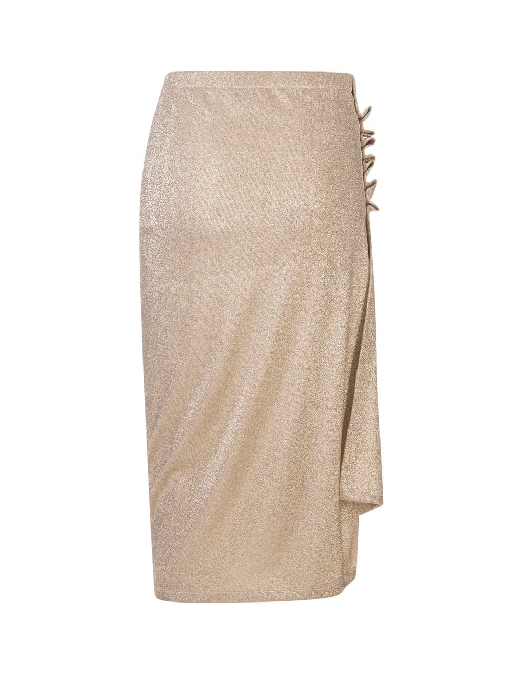 Rabanne Gold Lurex Midi Skirt - Gold