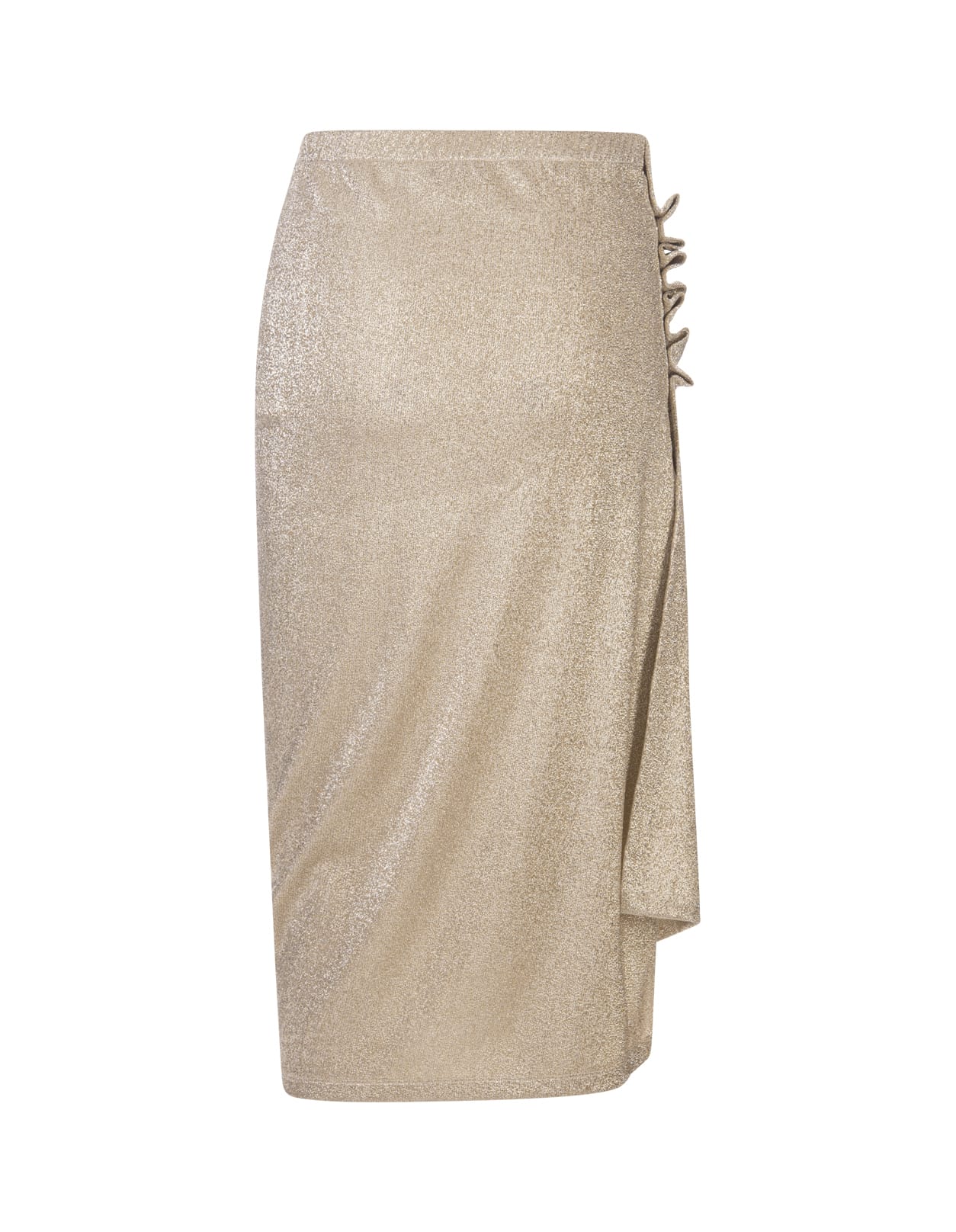 Rabanne Gold Lurex Midi Skirt - Gold