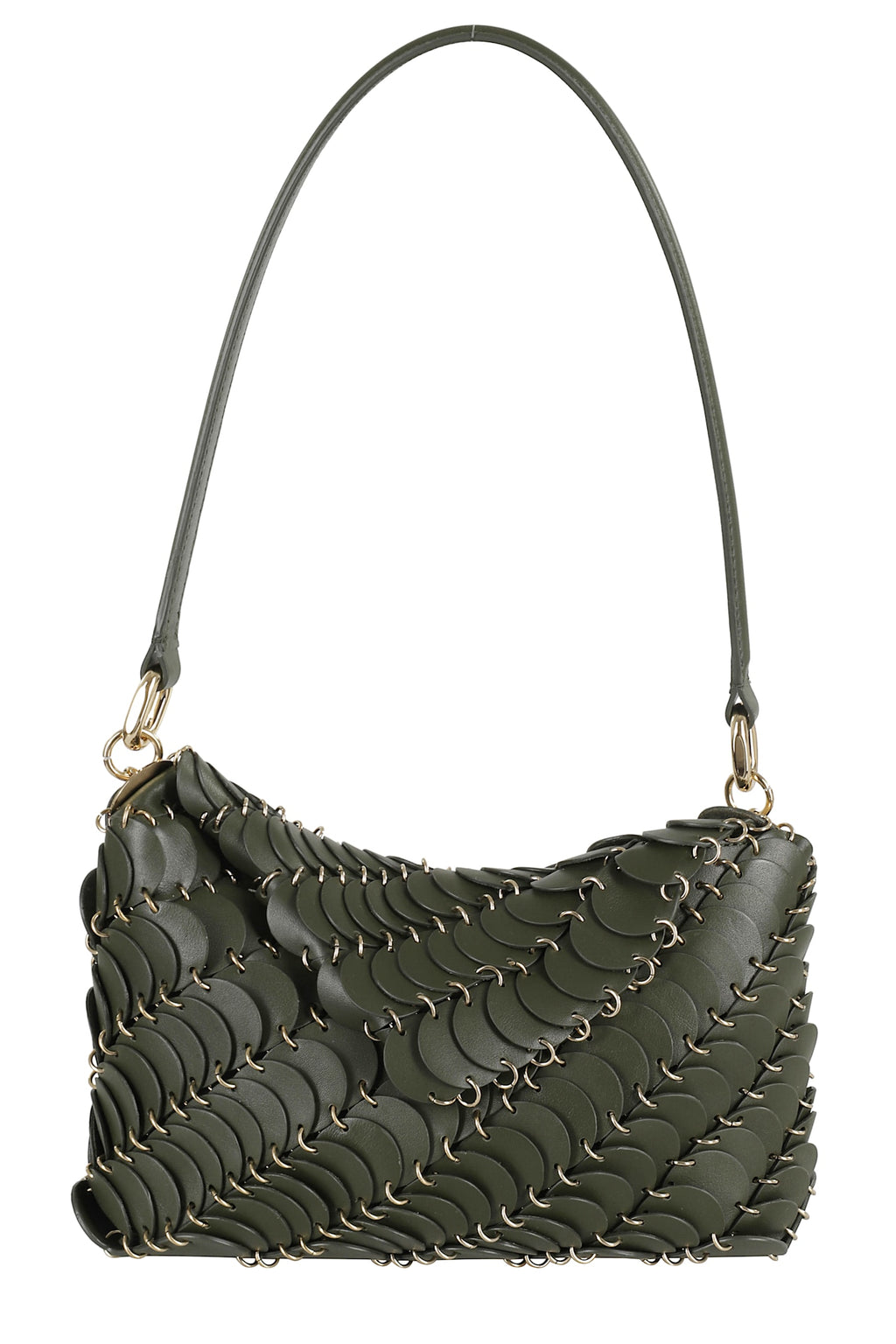 Rabanne Leather Bag Shoulder Bag - Kaki Gold