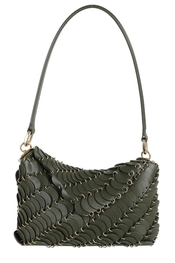 Rabanne Leather Bag Shoulder Bag - Kaki Gold
