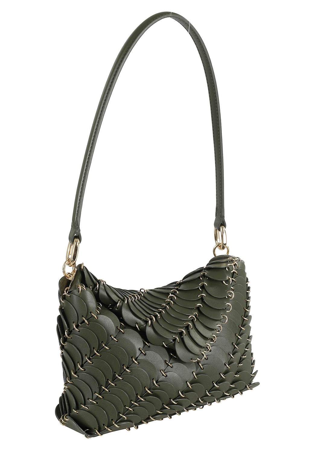 Rabanne Leather Bag Shoulder Bag - Kaki Gold