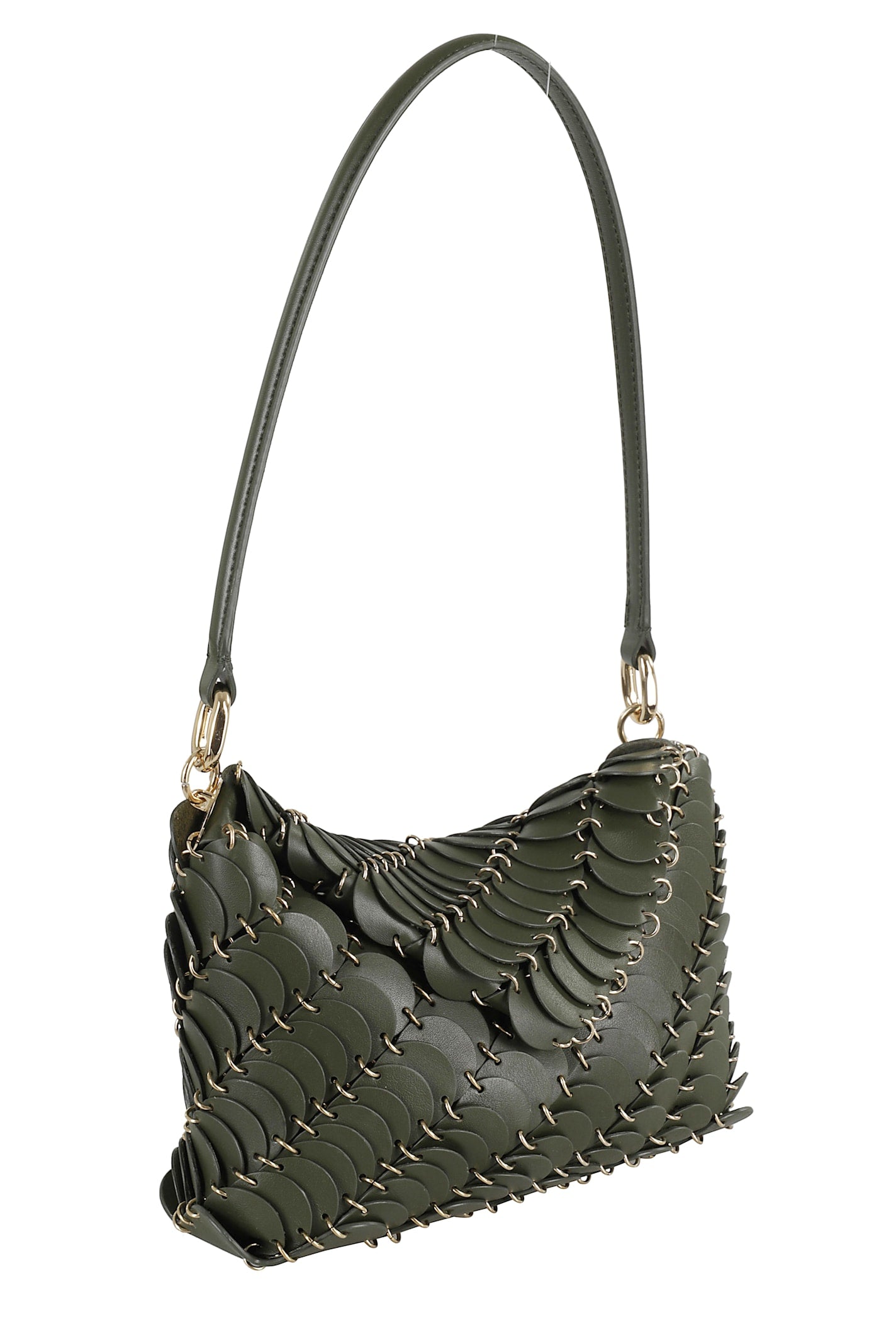 Rabanne Leather Bag Shoulder Bag - Kaki Gold
