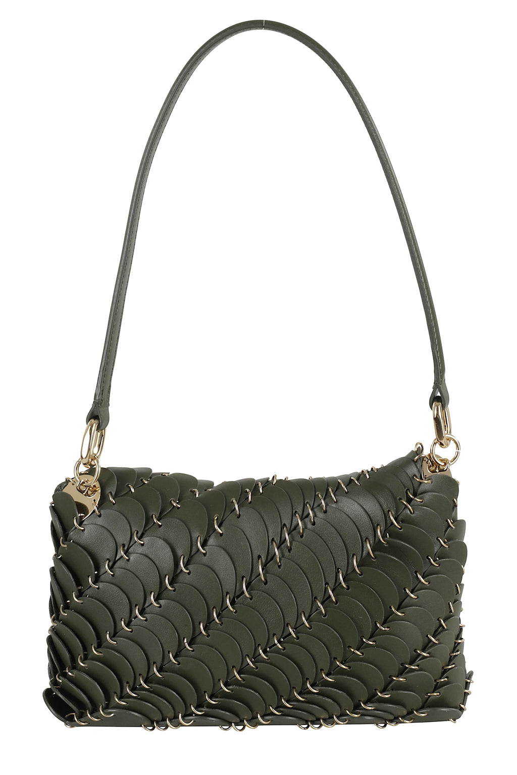 Rabanne Leather Bag Shoulder Bag - Kaki Gold