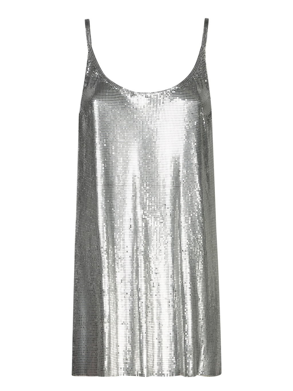 Rabanne Metallic Sleeveless Chainmail Tech Fabric Top - Metallic