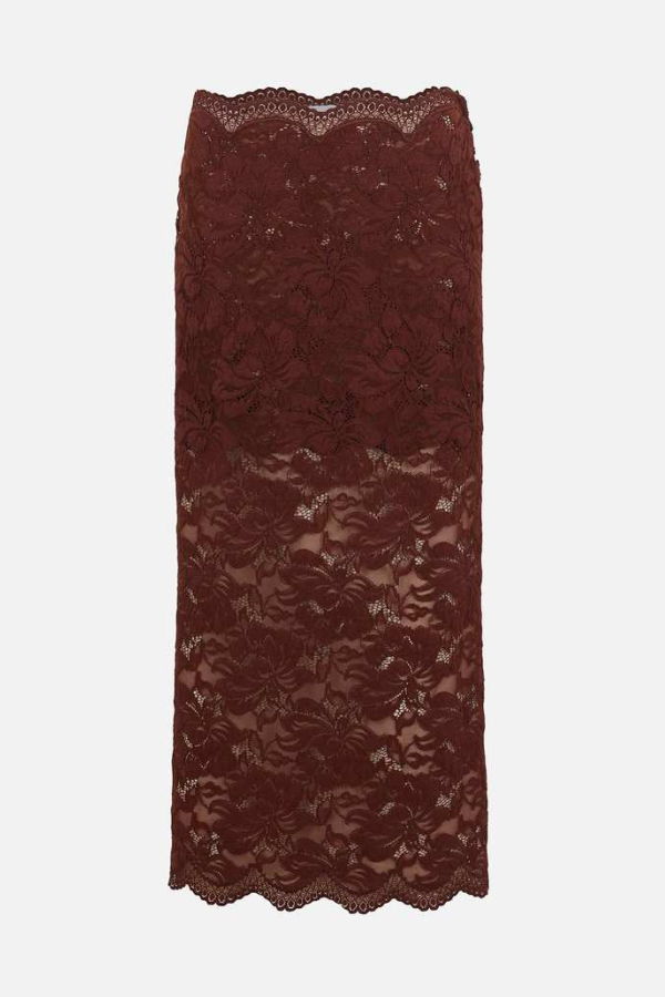 Rabanne Midi Skirt - Brown