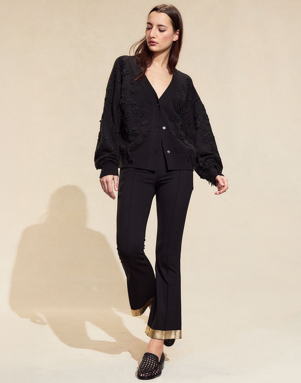 Cynthia Rowley Paloma Boyfriend Cardigan - Black