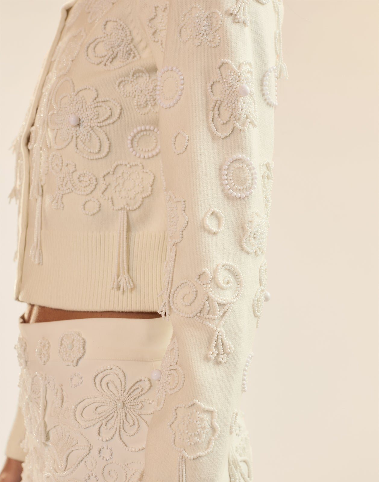Cynthia Rowley Paloma Shrunken Cardigan - White