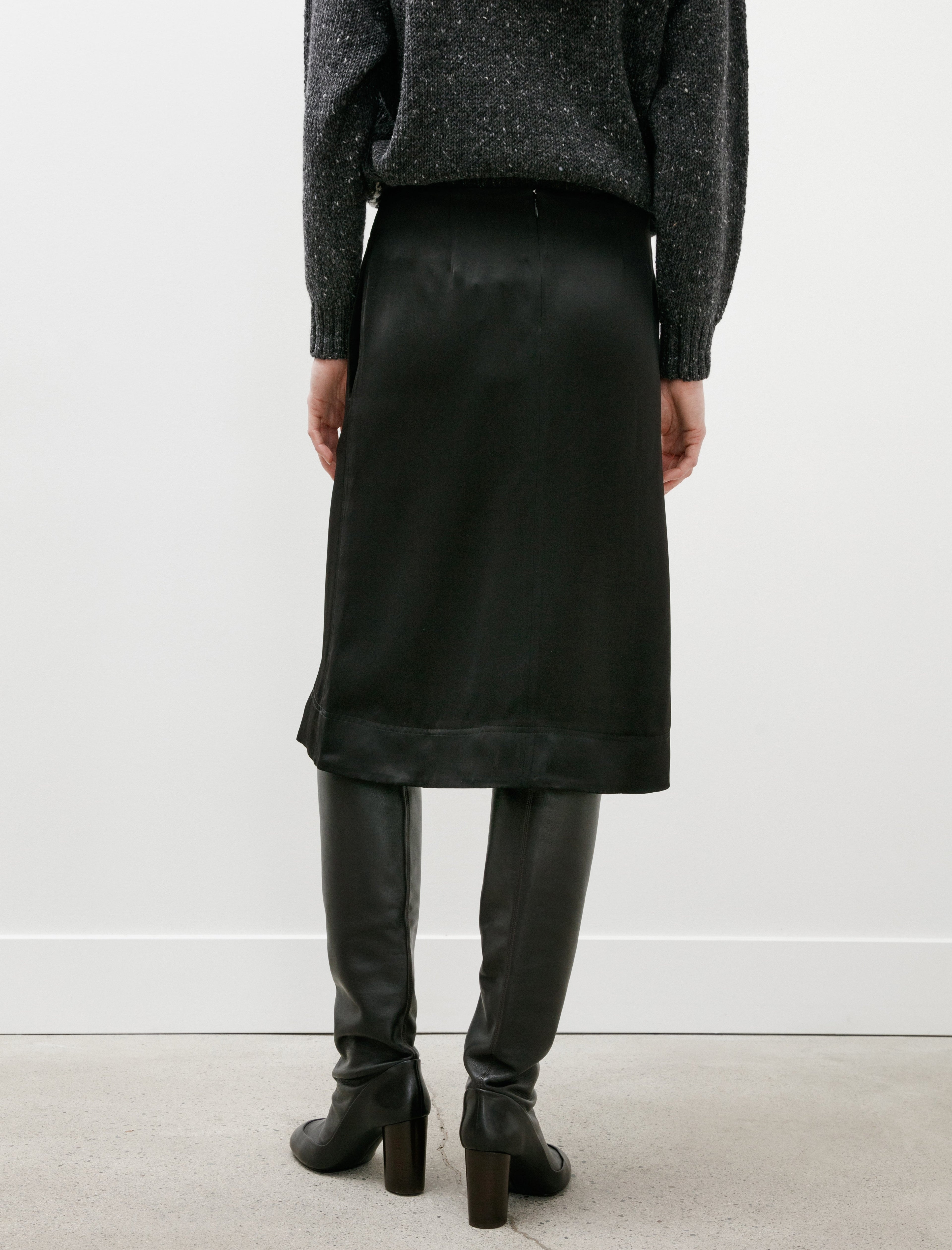 Totême Paneled Satin Skirt