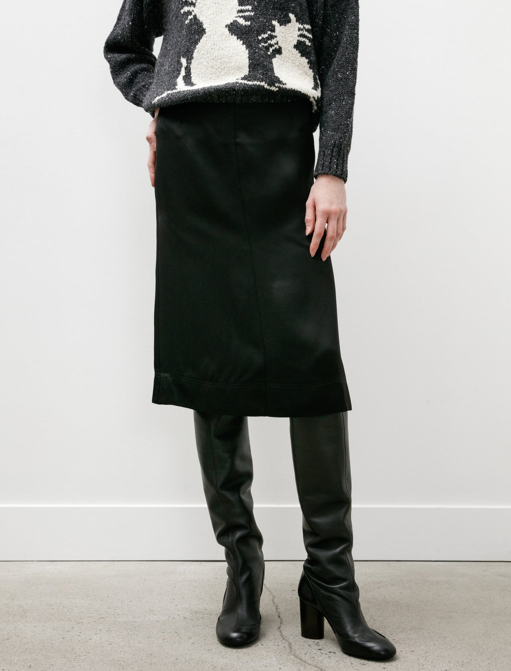 Totême Paneled Satin Skirt