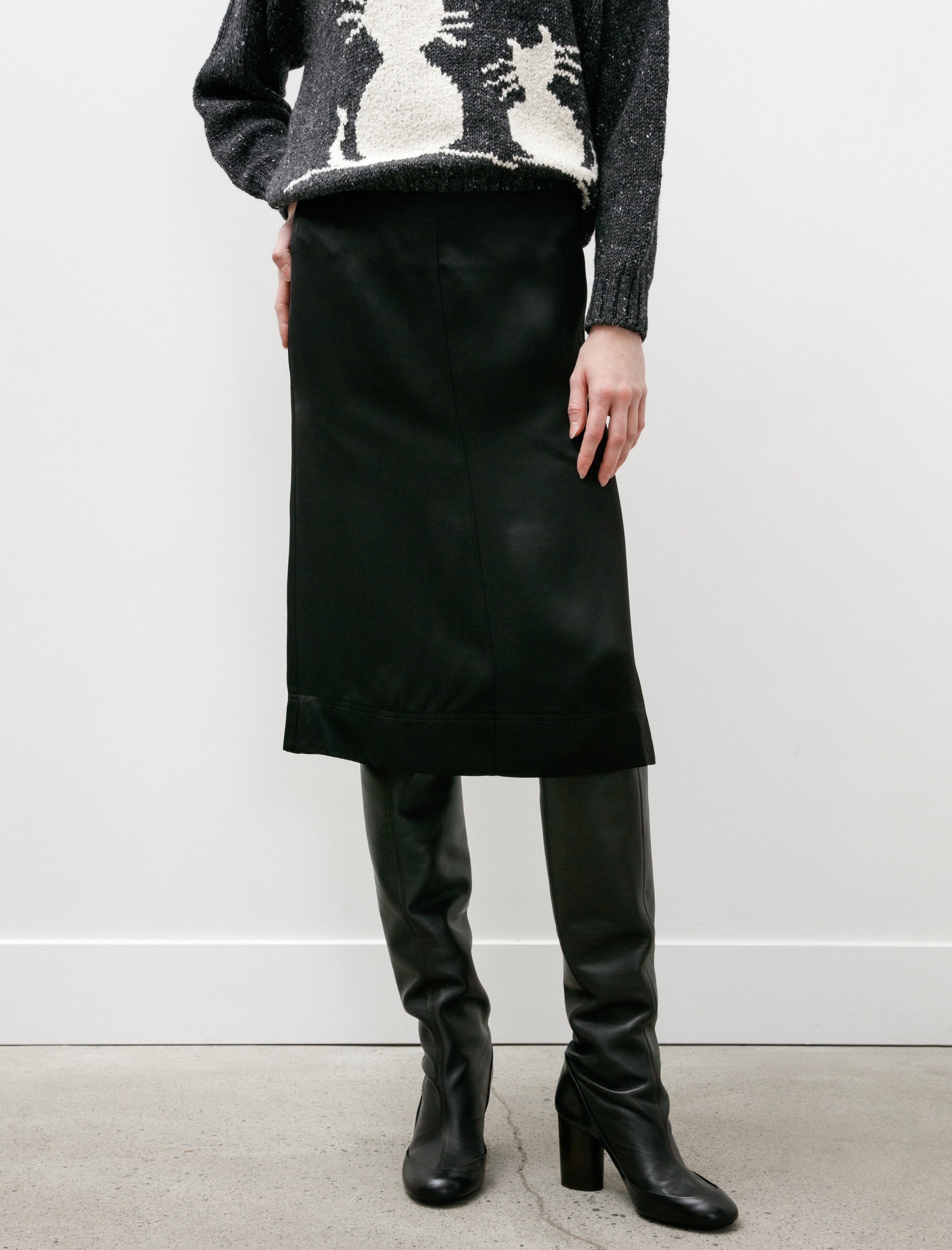 Totême Paneled Satin Skirt