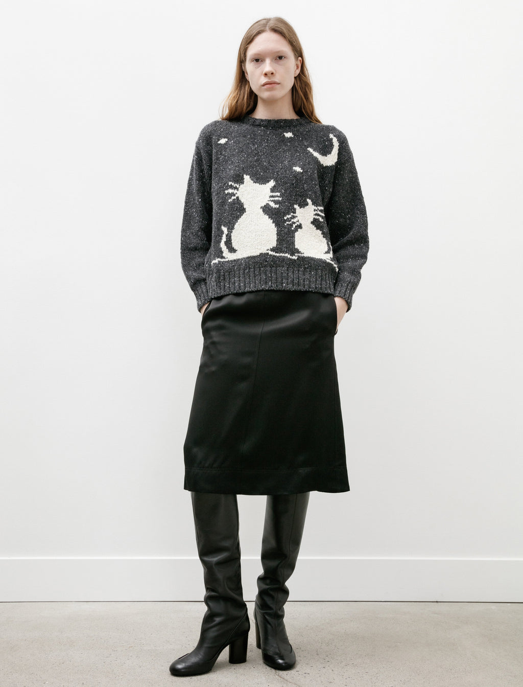 Totême Paneled Satin Skirt