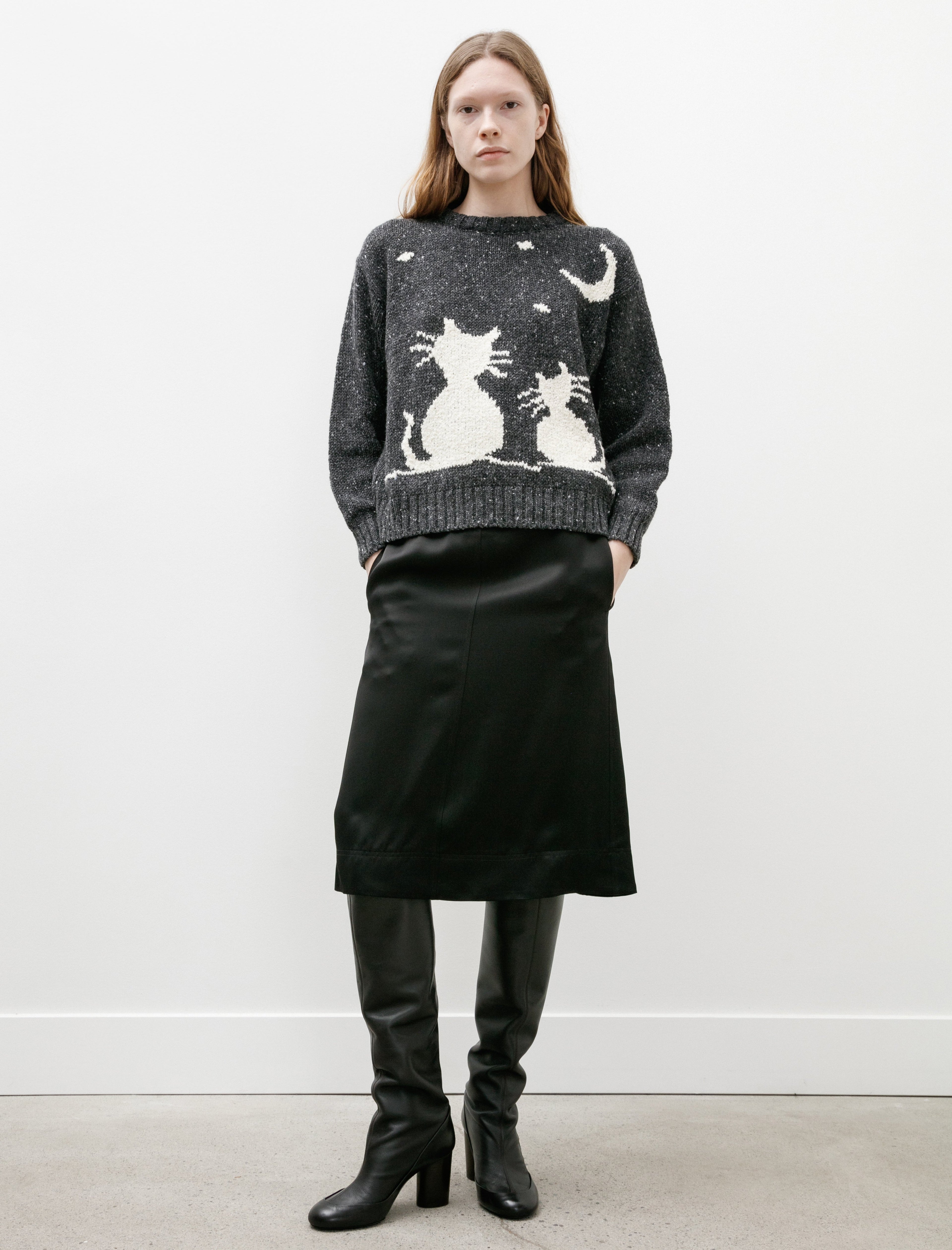 Totême Paneled Satin Skirt